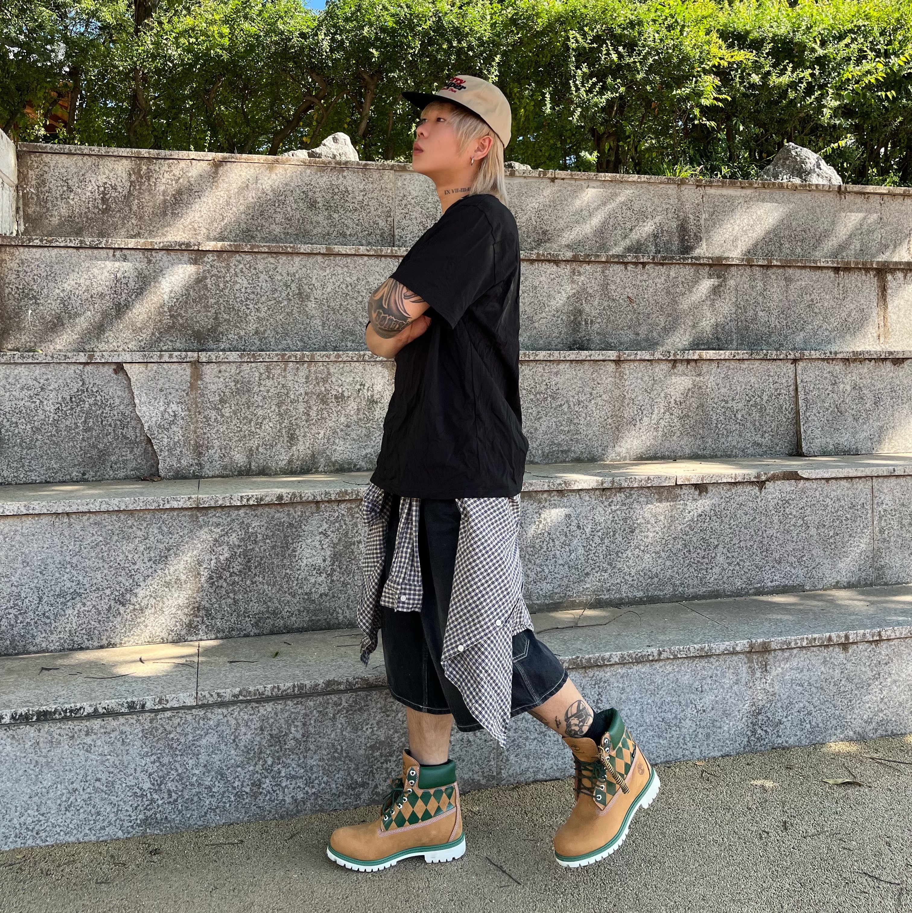 KASINA x Timberland 6 In Premium Vibram GTX Wheat 착용 스타일 - 1