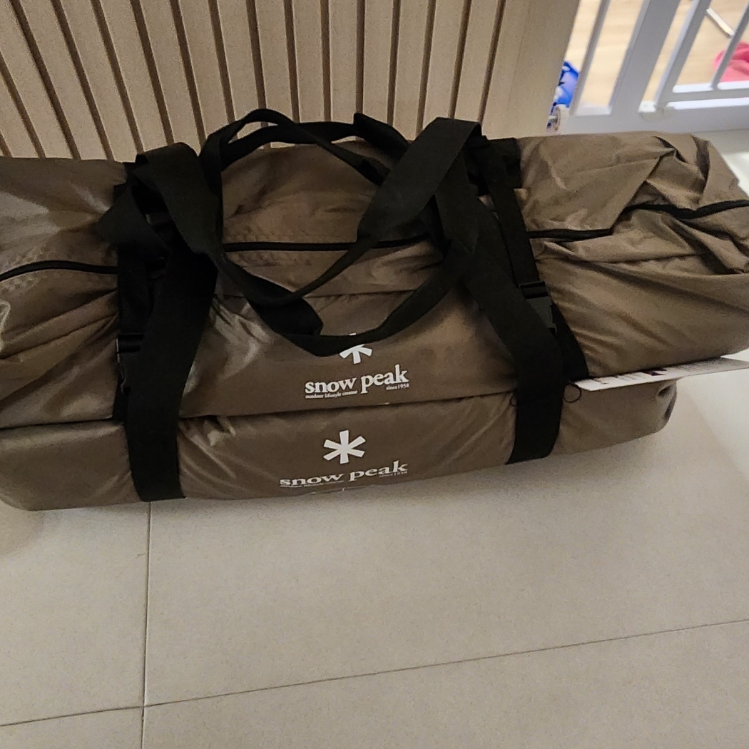 Snow Peak Land Nest M Tent Tarp Set, Snow Peak Flat Burner (Korean Ver.) 착용 스타일 - 1