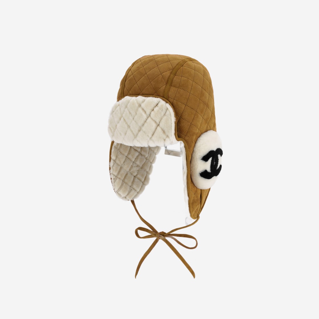 Chanel Hat Shearling Lambskin Beige 상세 이미지 1