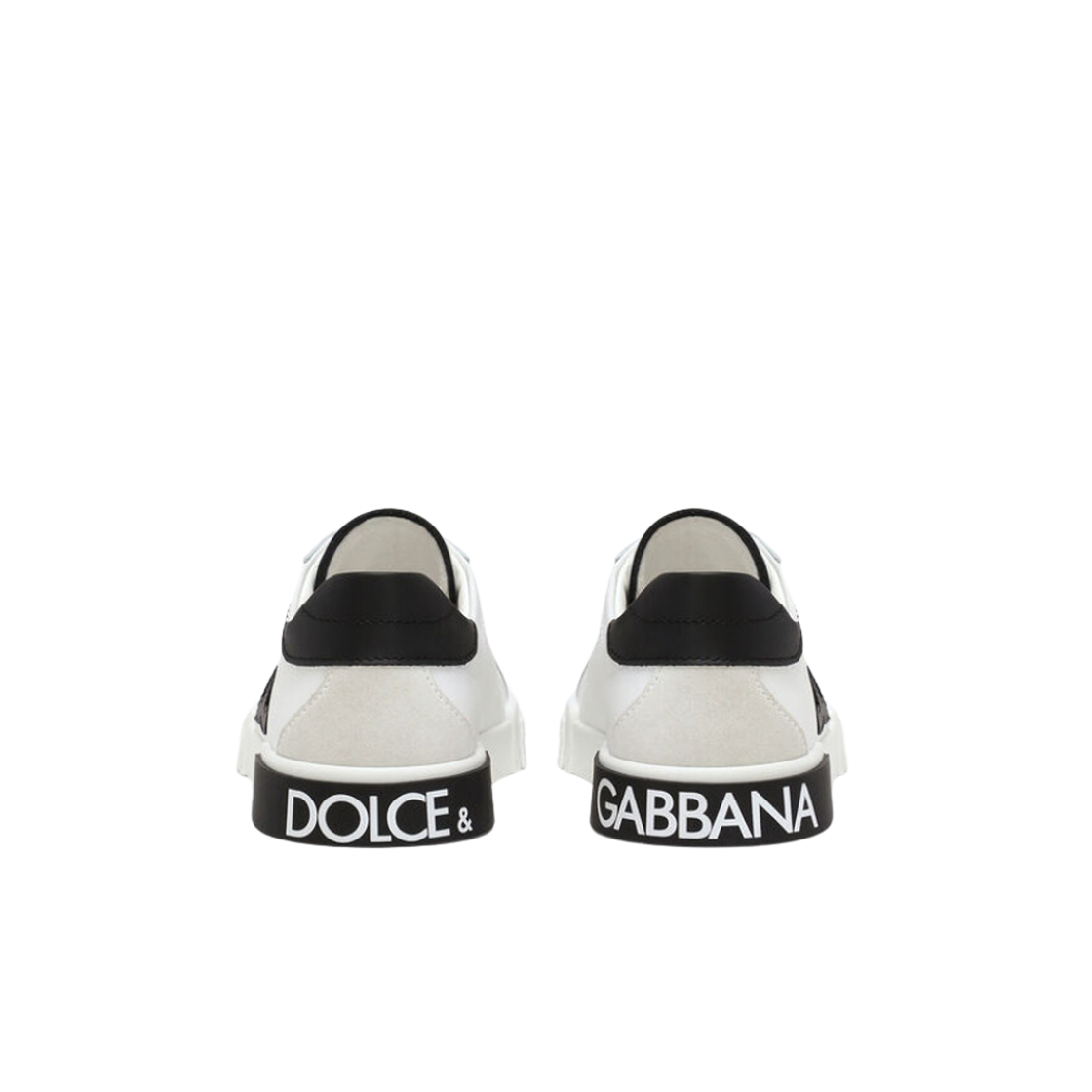(키즈) 돌체 앤 가바나 포르토피노 빈티지 DG 로고 프린트 스니커즈 화이트 블랙((Kids) Dolce & Gabbana Portofino Vintage DG Logo Print Sneakers White Black) - 3