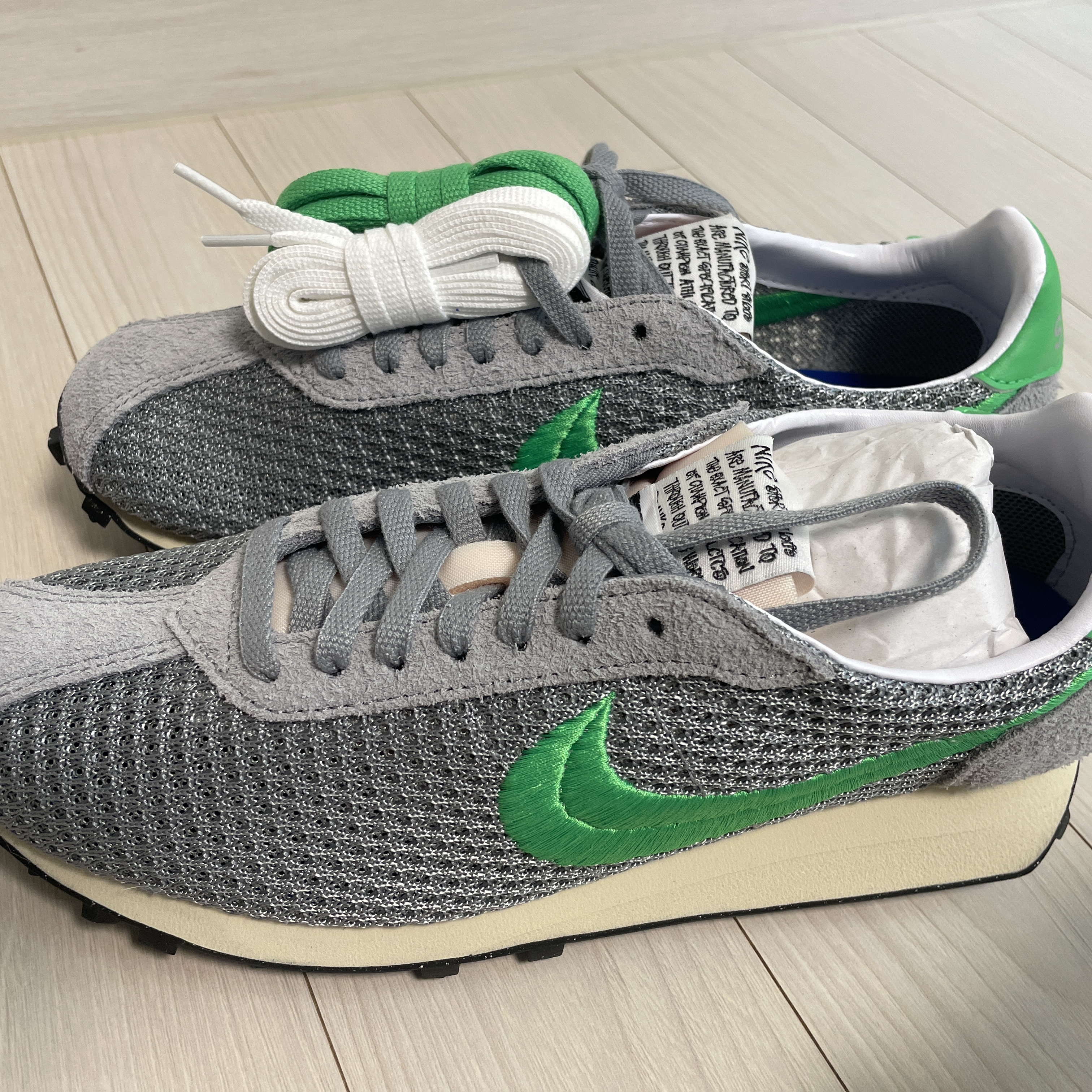 Nike x Stussy LD-1000 SP Particle Gray Green Fossil 착용 스타일 - 1
