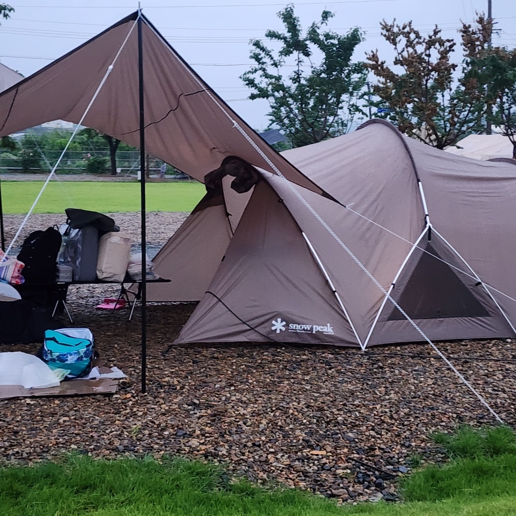 Snow Peak Land Nest M Tent Tarp Set, Snow Peak Flat Burner (Korean Ver.) 착용 스타일 - 5