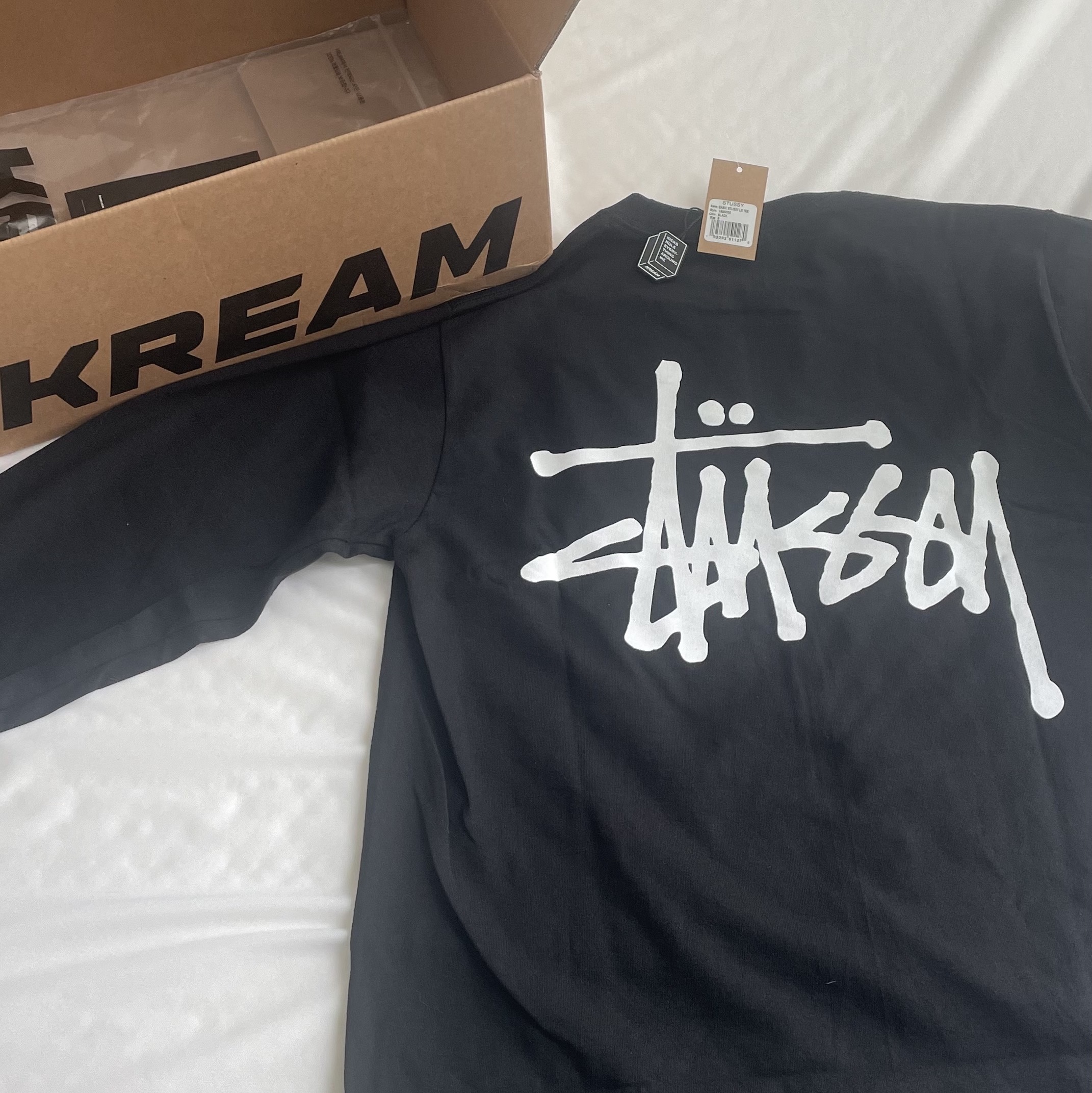 Stussy Basic Stussy LS T-Shirt Black 착용 스타일