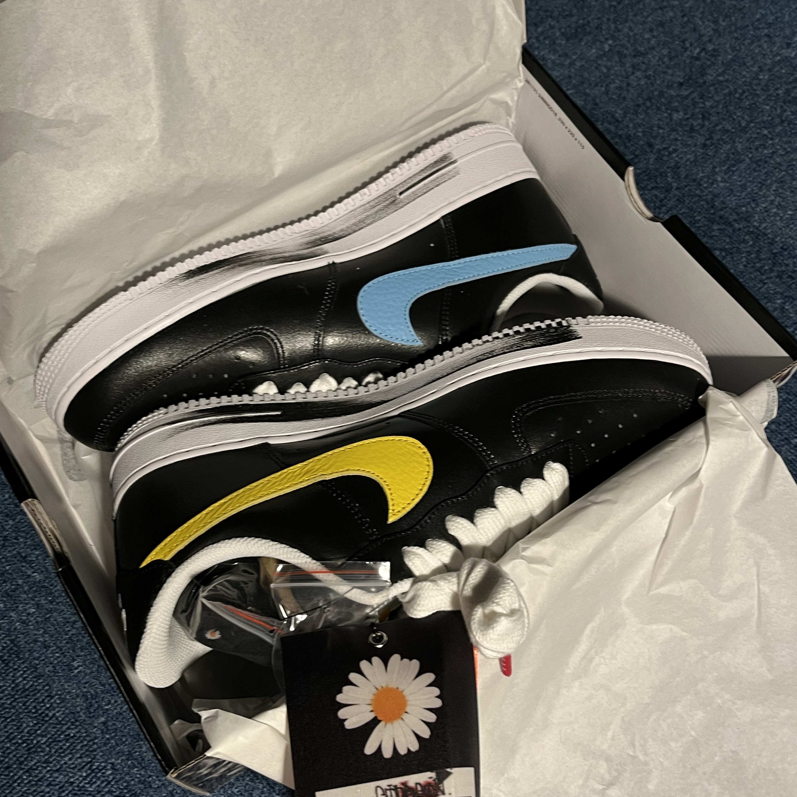 Nike x Peaceminusone Air Force 1 Low Para-Noise 3.0 Black and Multicolor 착용 스타일