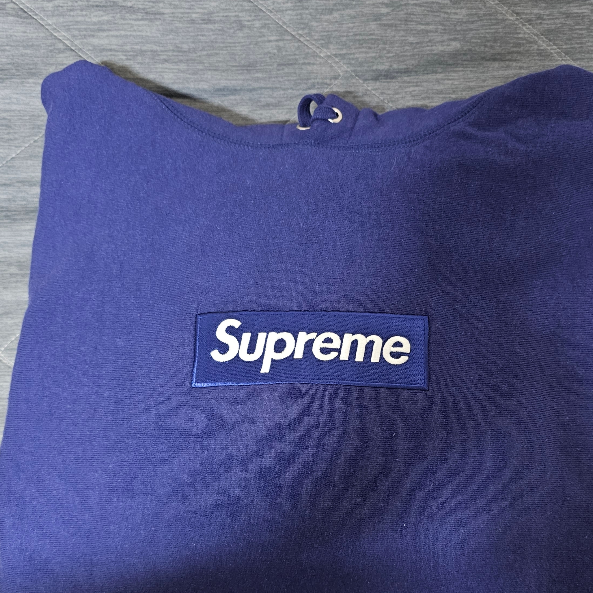 Supreme Box Logo Hooded Sweatshirt Dark Purple - 23FW 착용 스타일