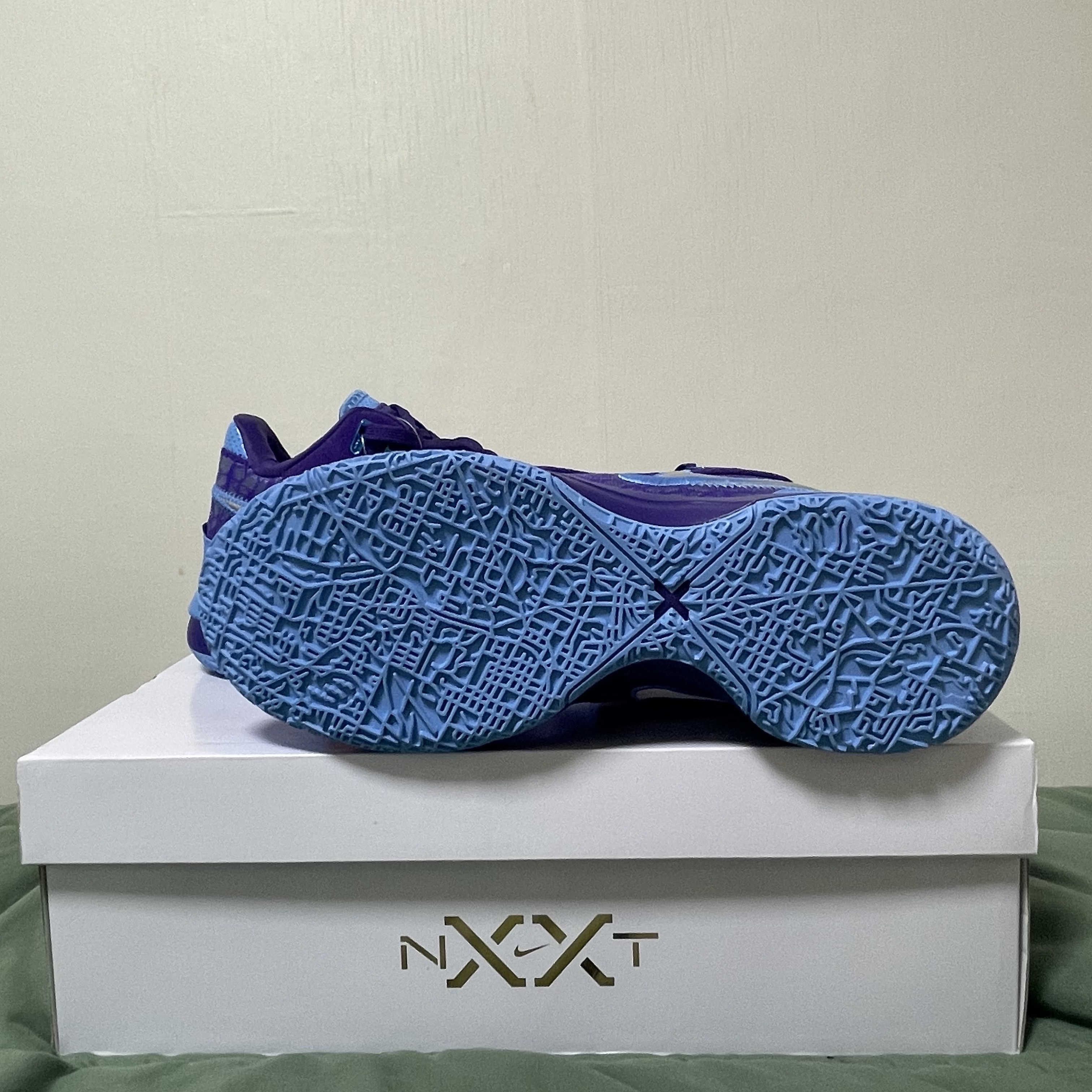 Nike LeBron NXXT Gen AMPD EP Field Purple Metalic Silver 착용 스타일 - 2