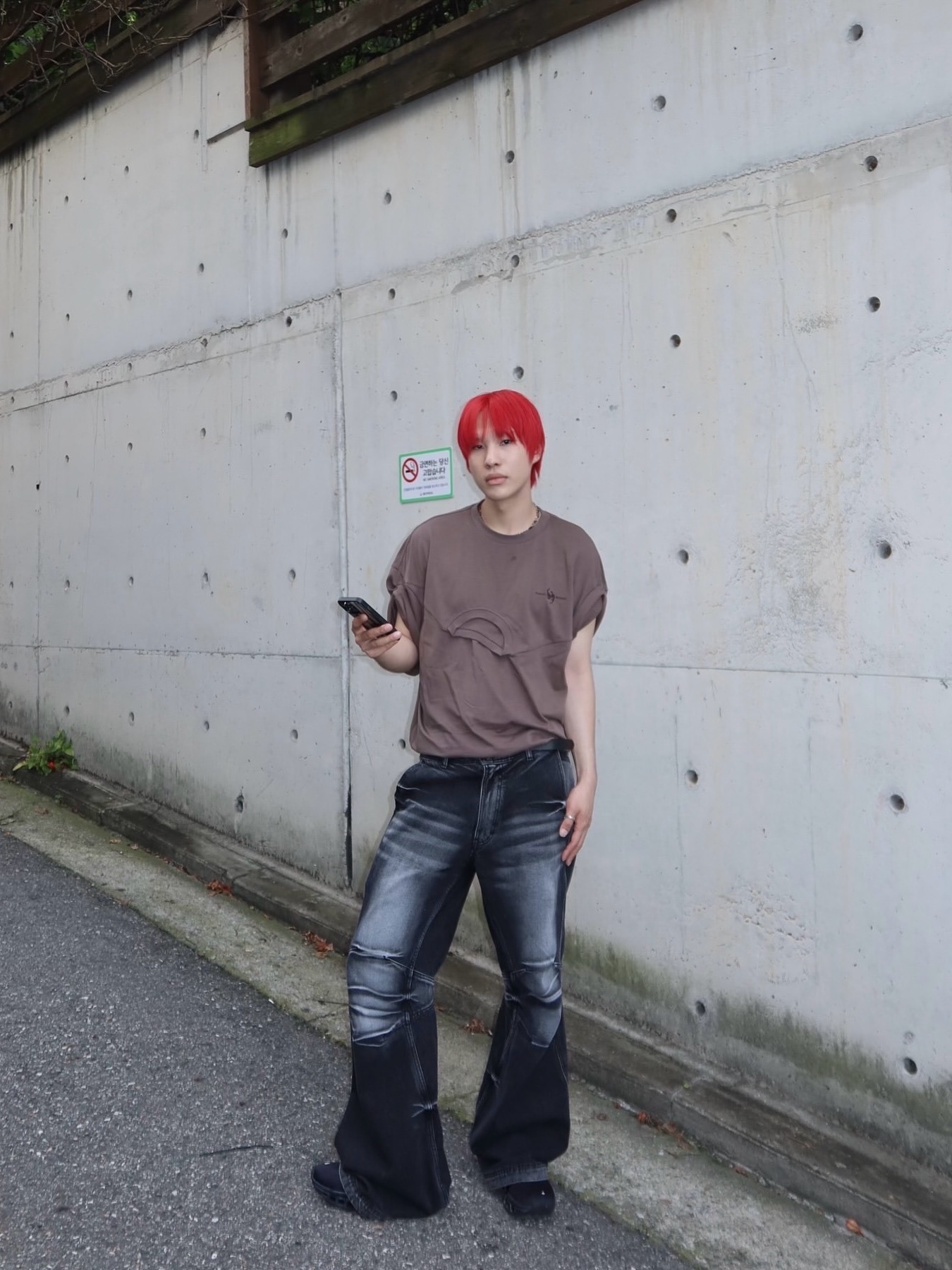 BLR Double Yoke Biker Washing Denim Pants Black (RENEW.) 착용 스타일
