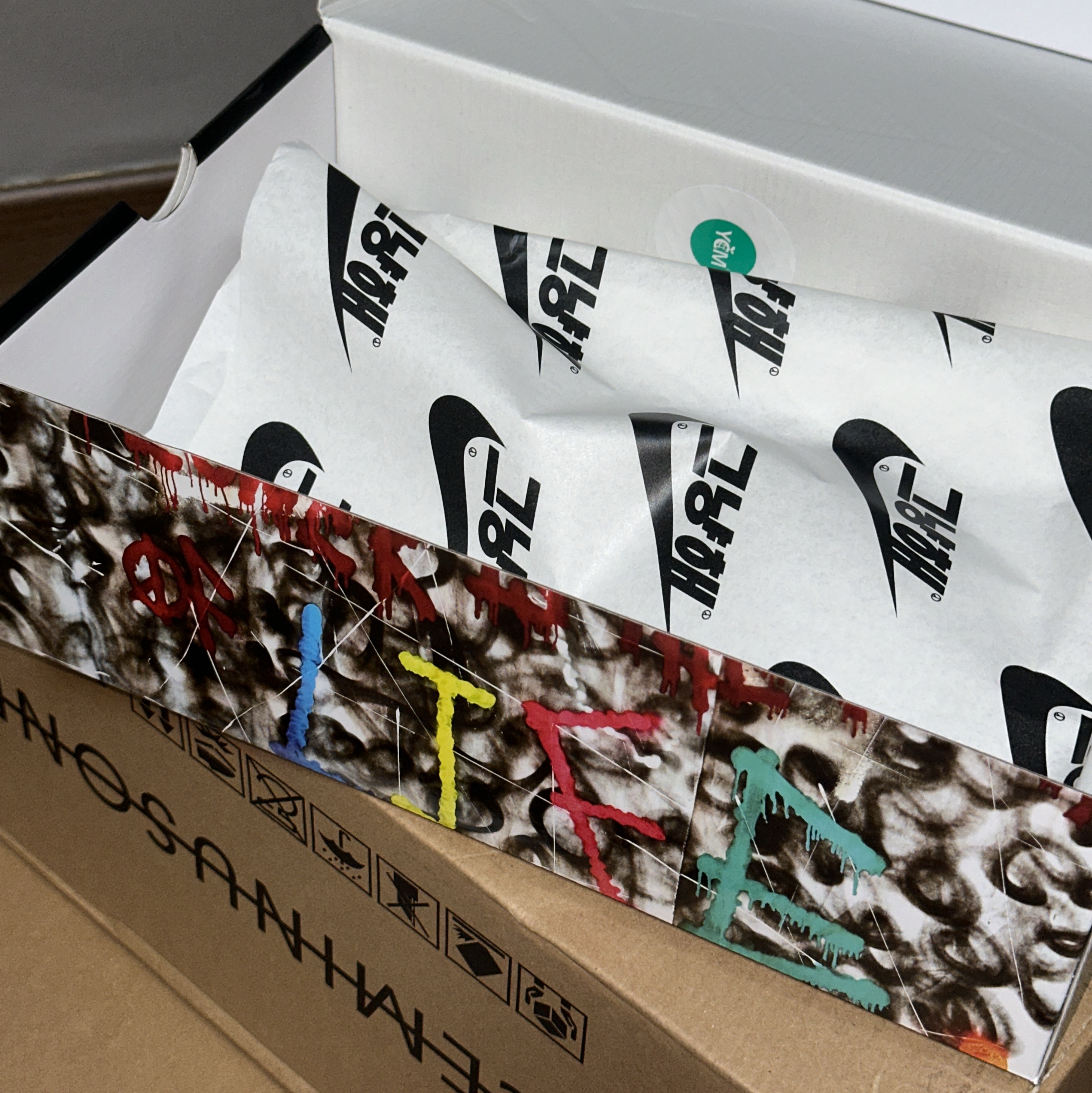 Nike x Peaceminusone Air Force 1 Low Para-Noise 3.0 Black and Multicolor 착용 스타일 - 4