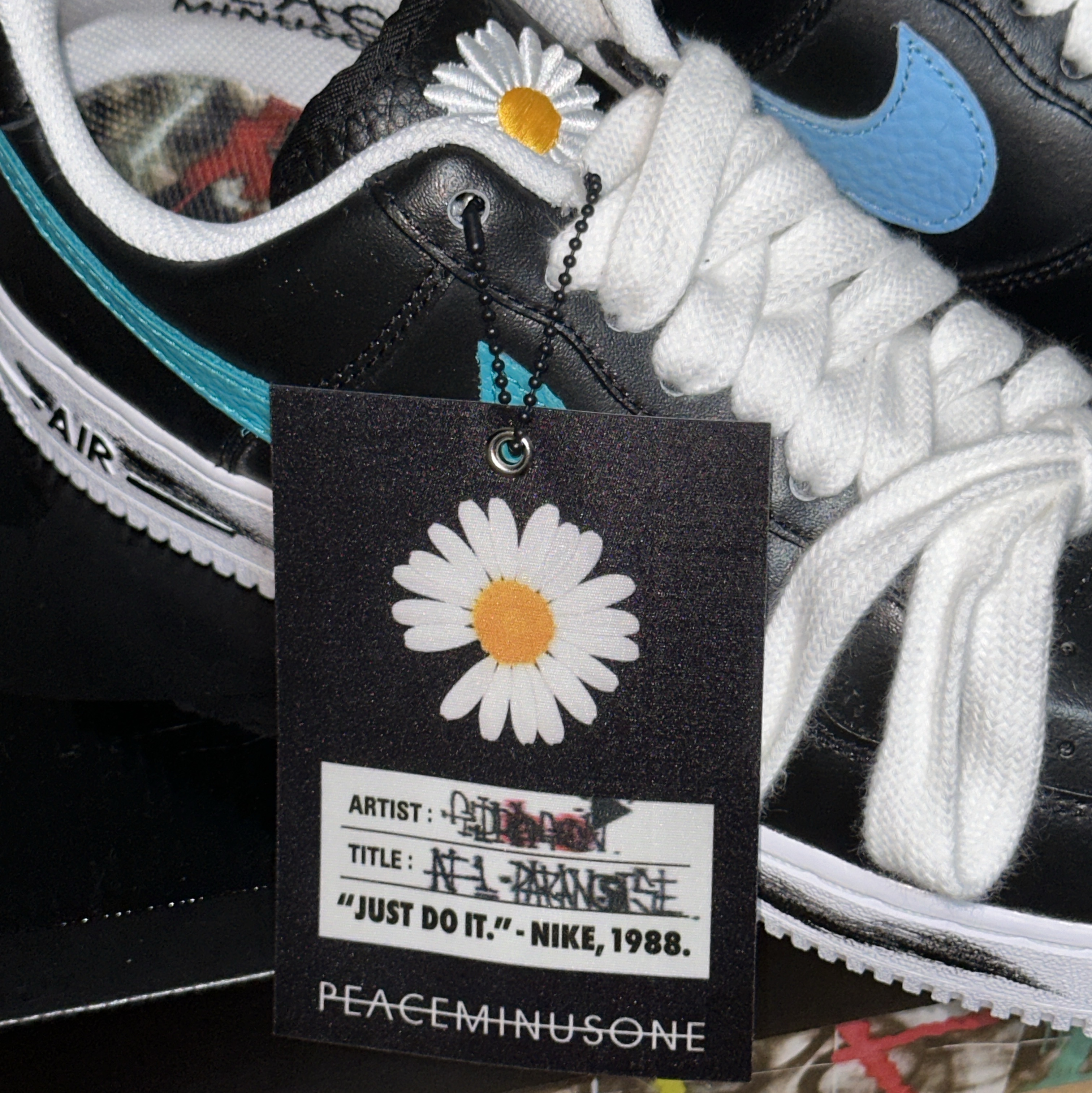 Nike x Peaceminusone Air Force 1 Low Para-Noise 3.0 Black and Multicolor 착용 스타일 - 2