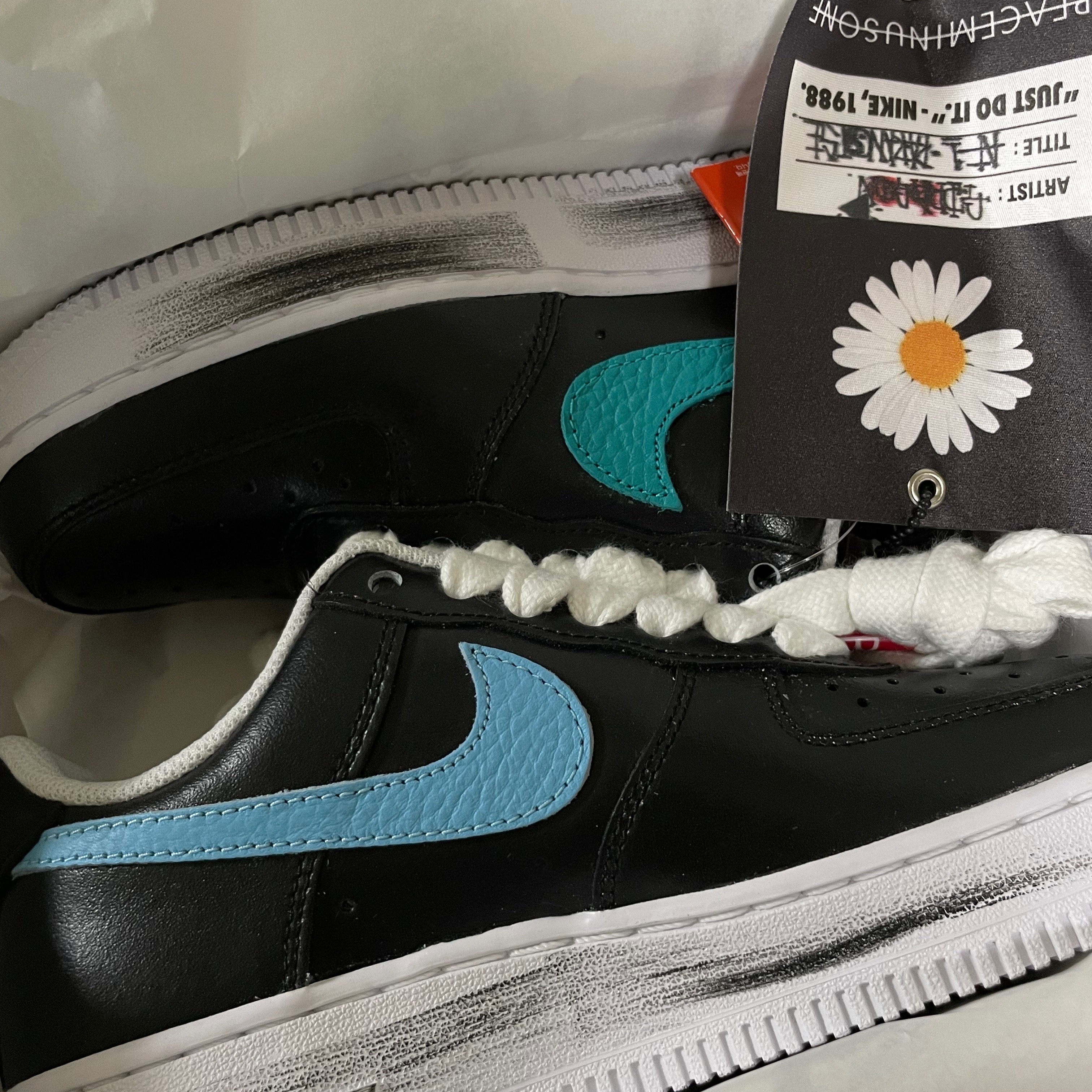 Nike x Peaceminusone Air Force 1 Low Para-Noise 3.0 Black and Multicolor 착용 스타일