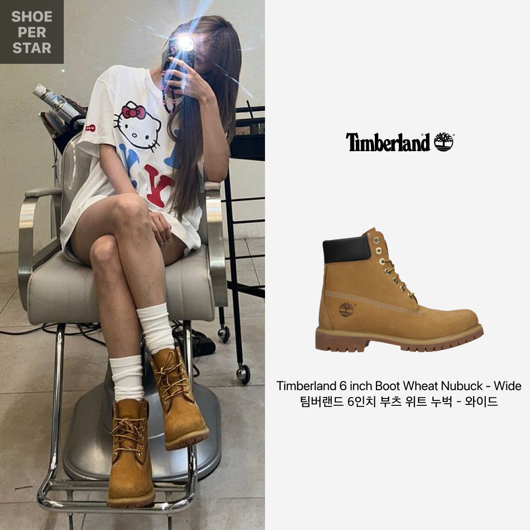 Timberland Premium 6 inch Waterproof Boot Wheat Nubuck - Wide 착용 스타일 - 1