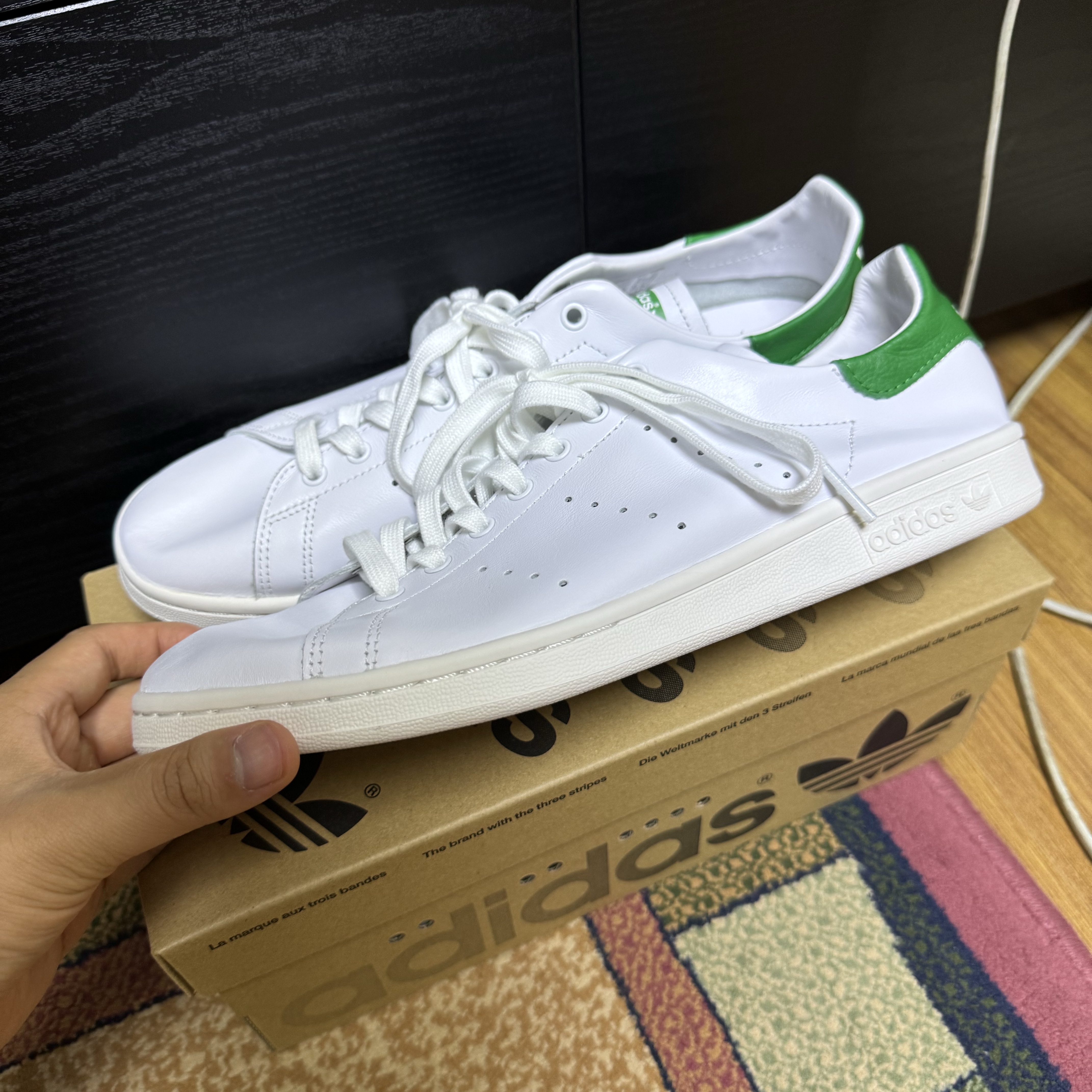 Adidas Stan Smith Decon Cloud White Green 착용 스타일 - 2