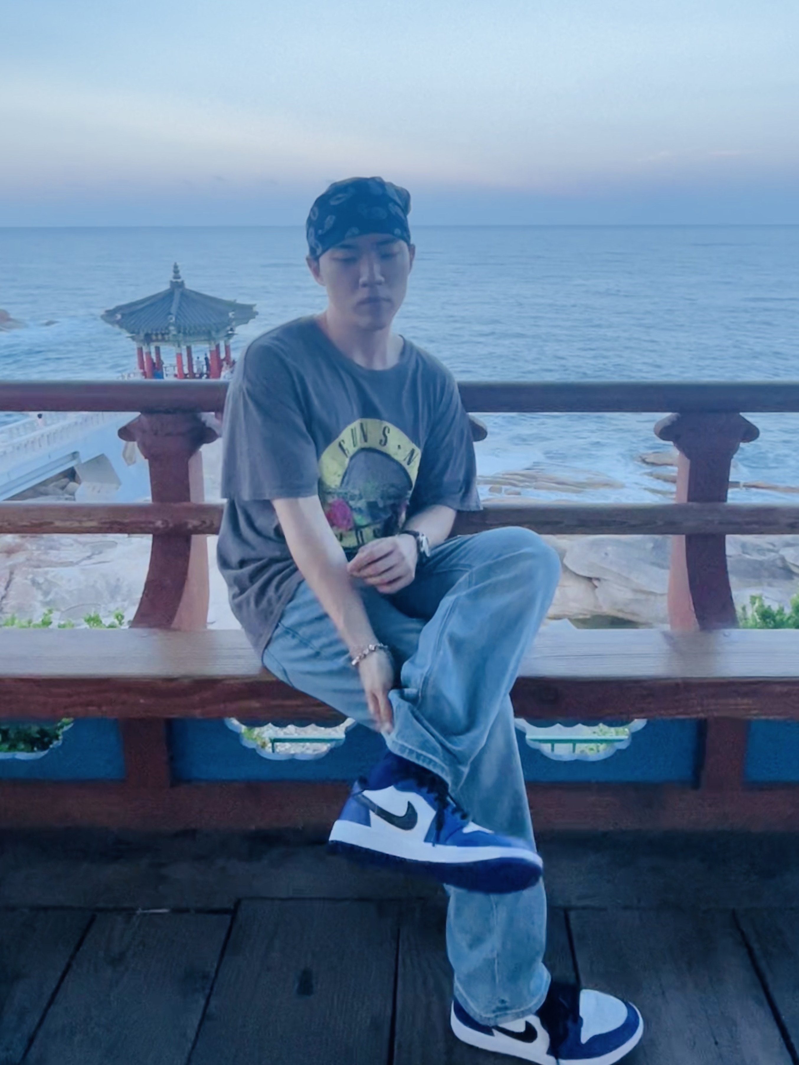 Jordan 1 Low Golf Court Purple 착용 스타일 - 1