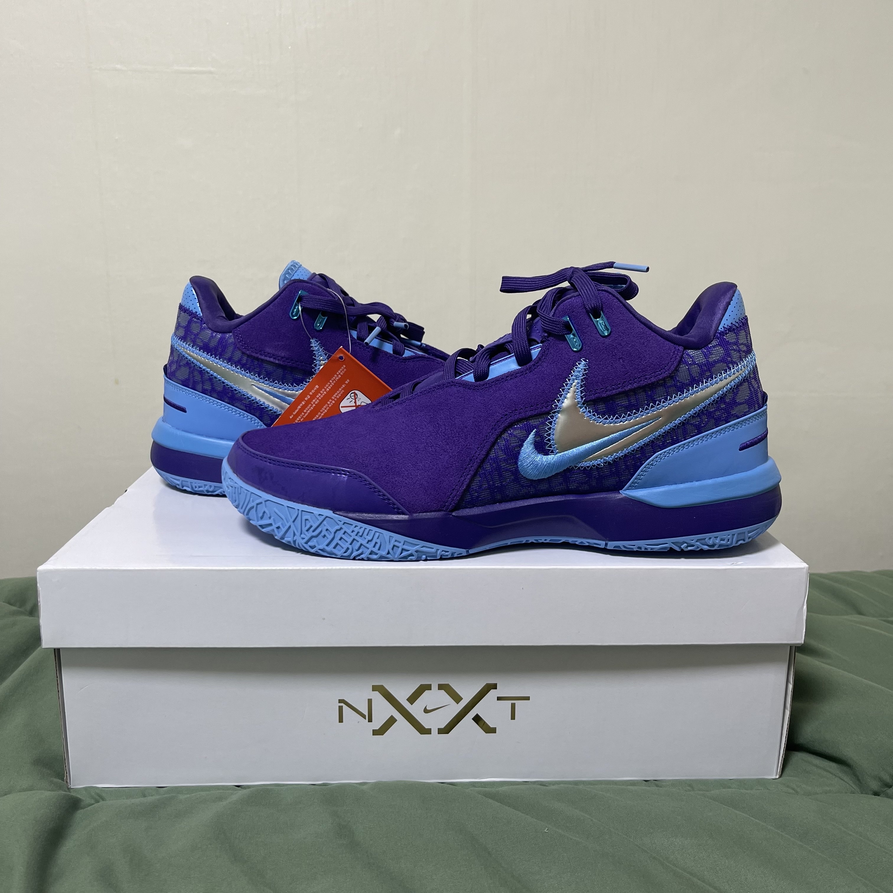Nike LeBron NXXT Gen AMPD EP Field Purple Metalic Silver 착용 스타일 - 1
