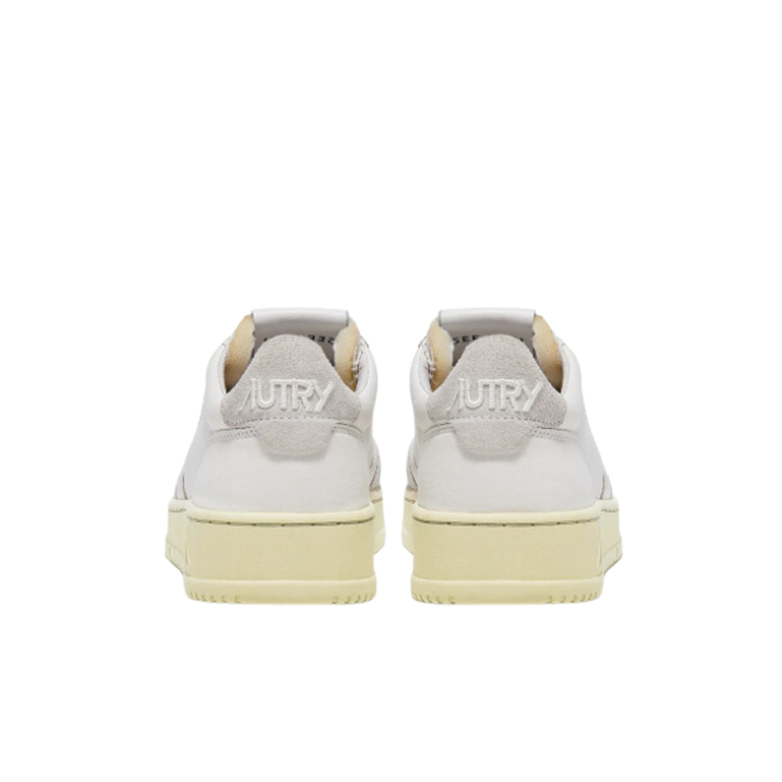 (W) 오트리 메달리스트 로우 레더 스웨이드 스니커즈 화이트((W) Autry Medalist Low Leather Suede Sneakers White) - 3
