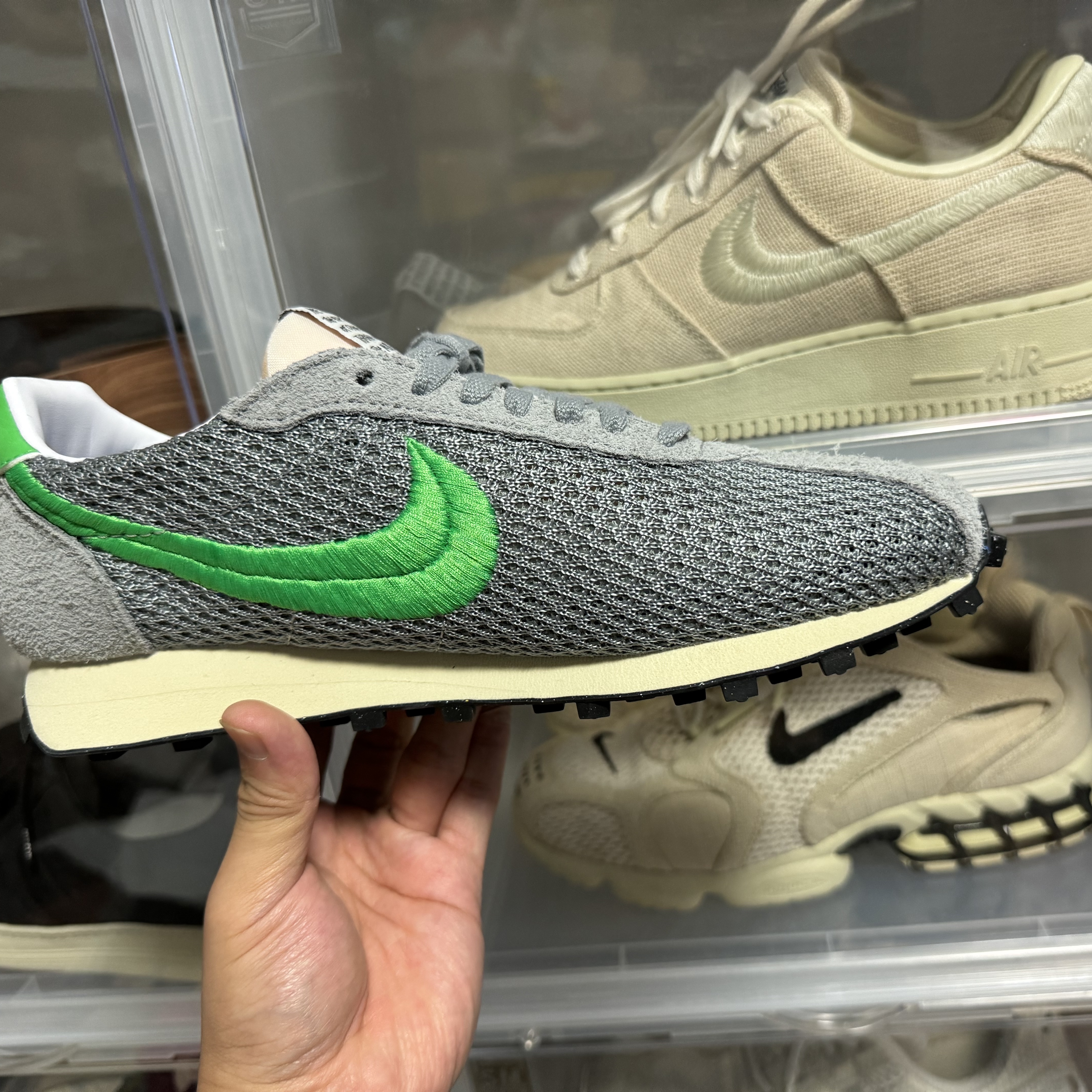 Nike x Stussy LD-1000 SP Particle Gray Green Fossil 착용 스타일 - 1
