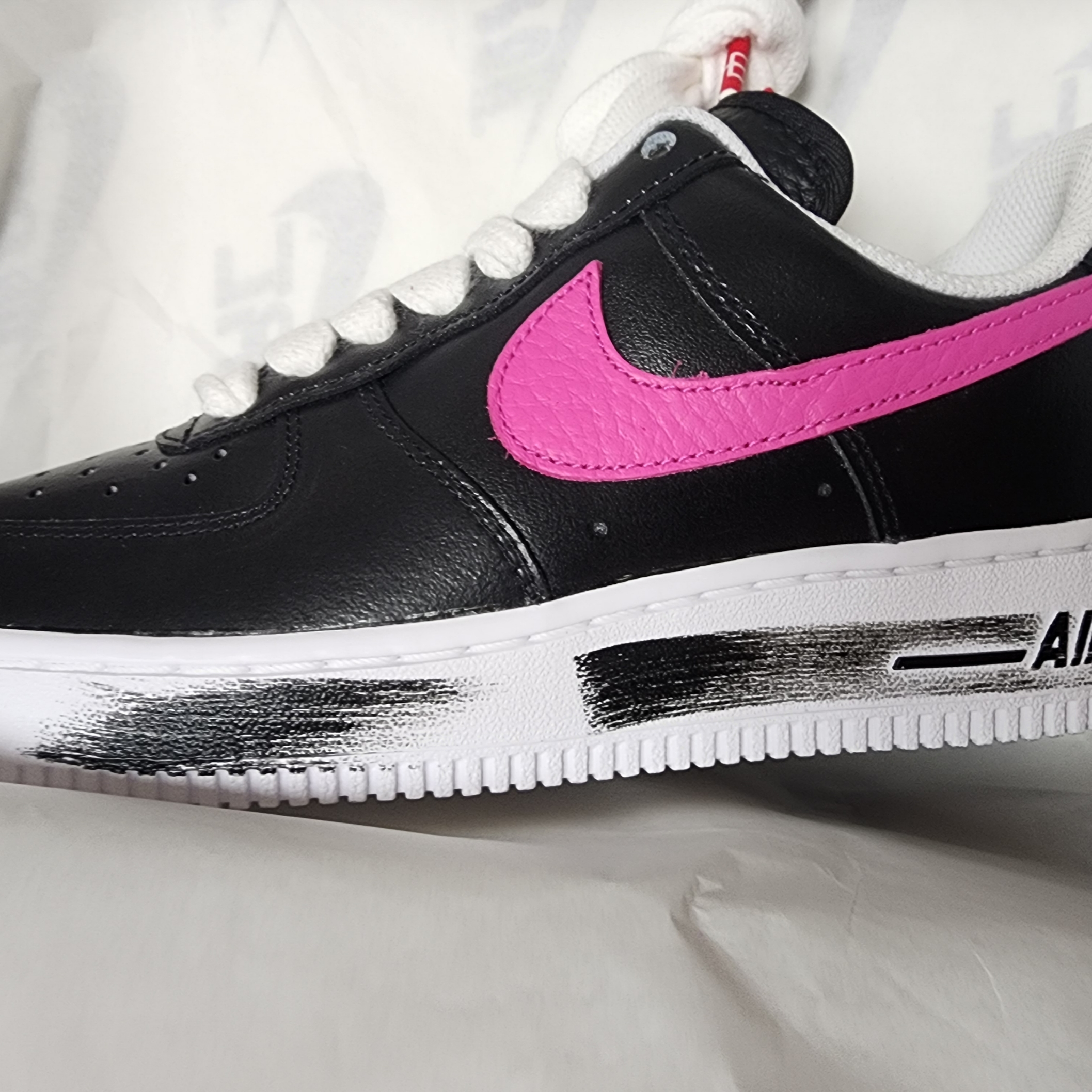 Nike x Peaceminusone Air Force 1 Low Para-Noise 3.0 Black and Multicolor 착용 스타일 - 4