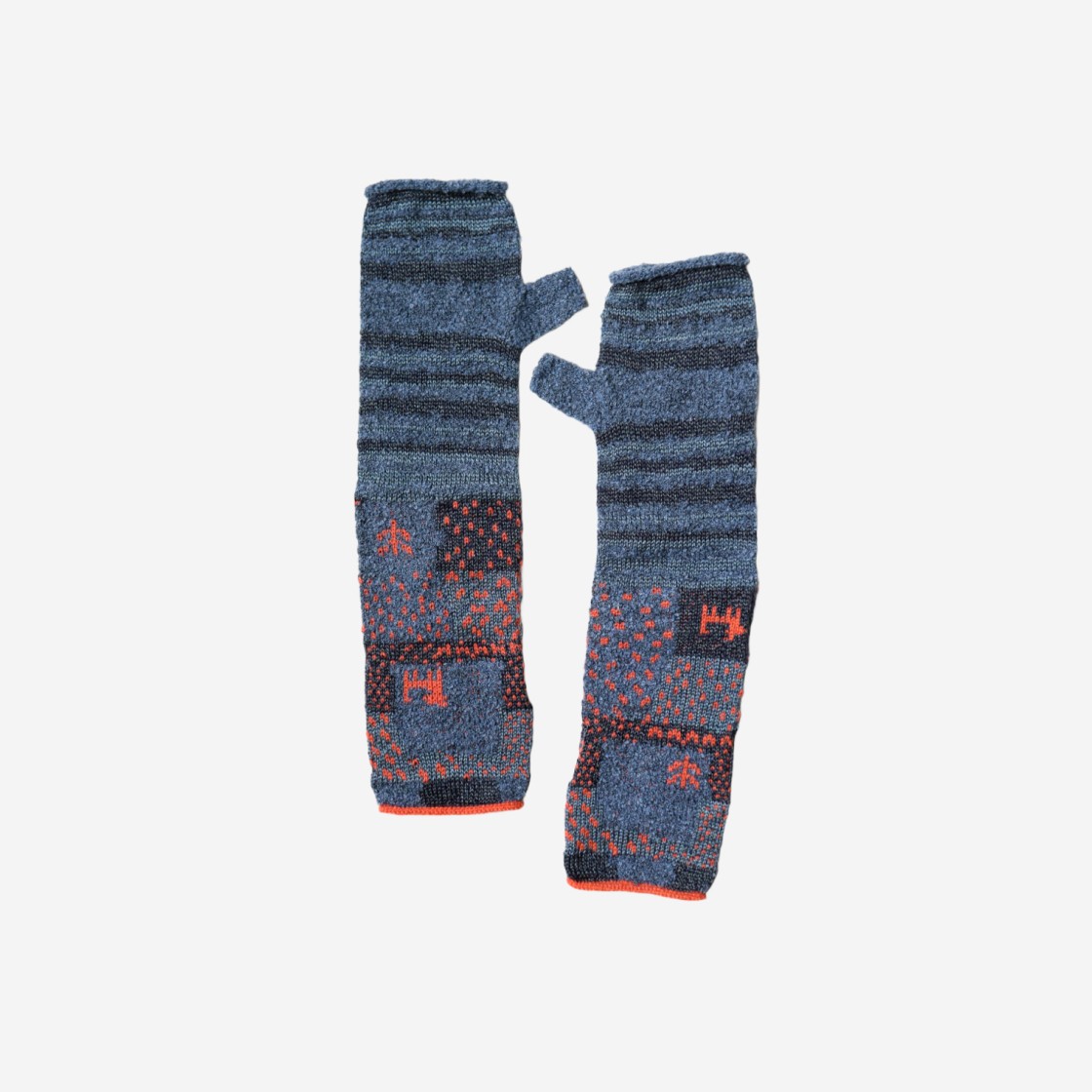 Kapital Gabbe Patchwork 2Way Mittens Blue 상세 이미지 1