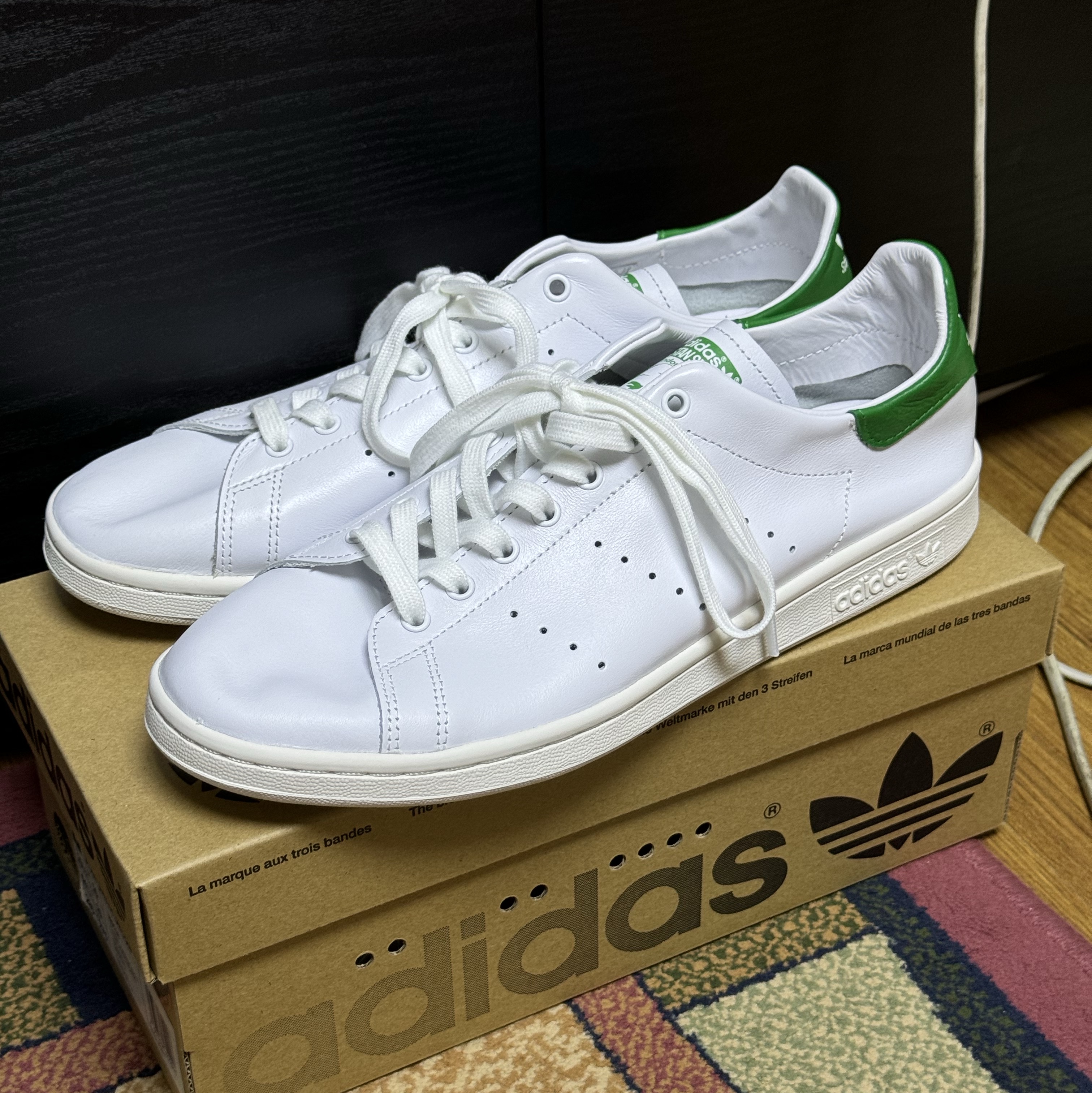 Adidas Stan Smith Decon Cloud White Green 착용 스타일 - 1