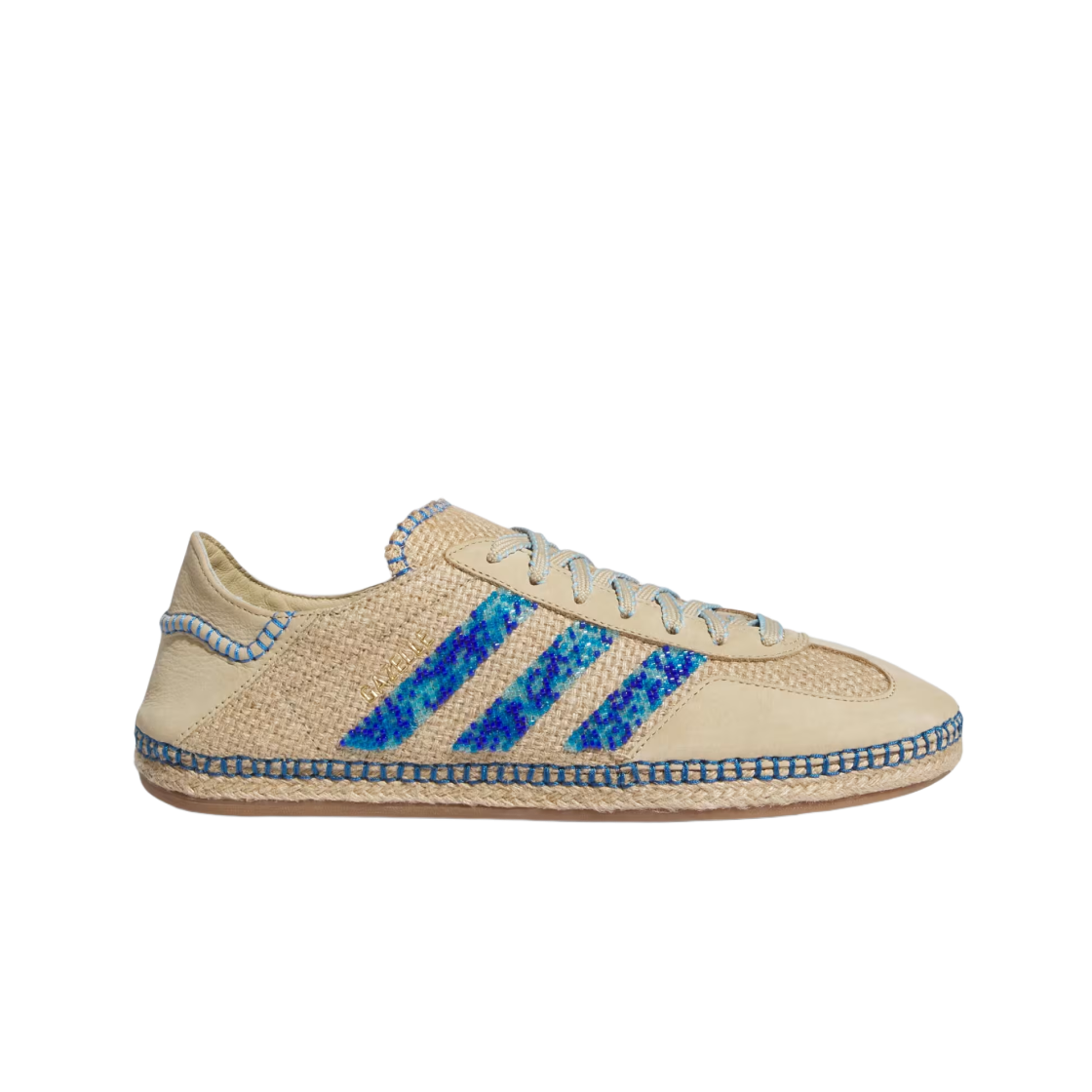 아디다스 x 클랏 가젤 리넨 카키 라이트 블루(Adidas x Clot Gazelle Linen Khaki Light Blue)
