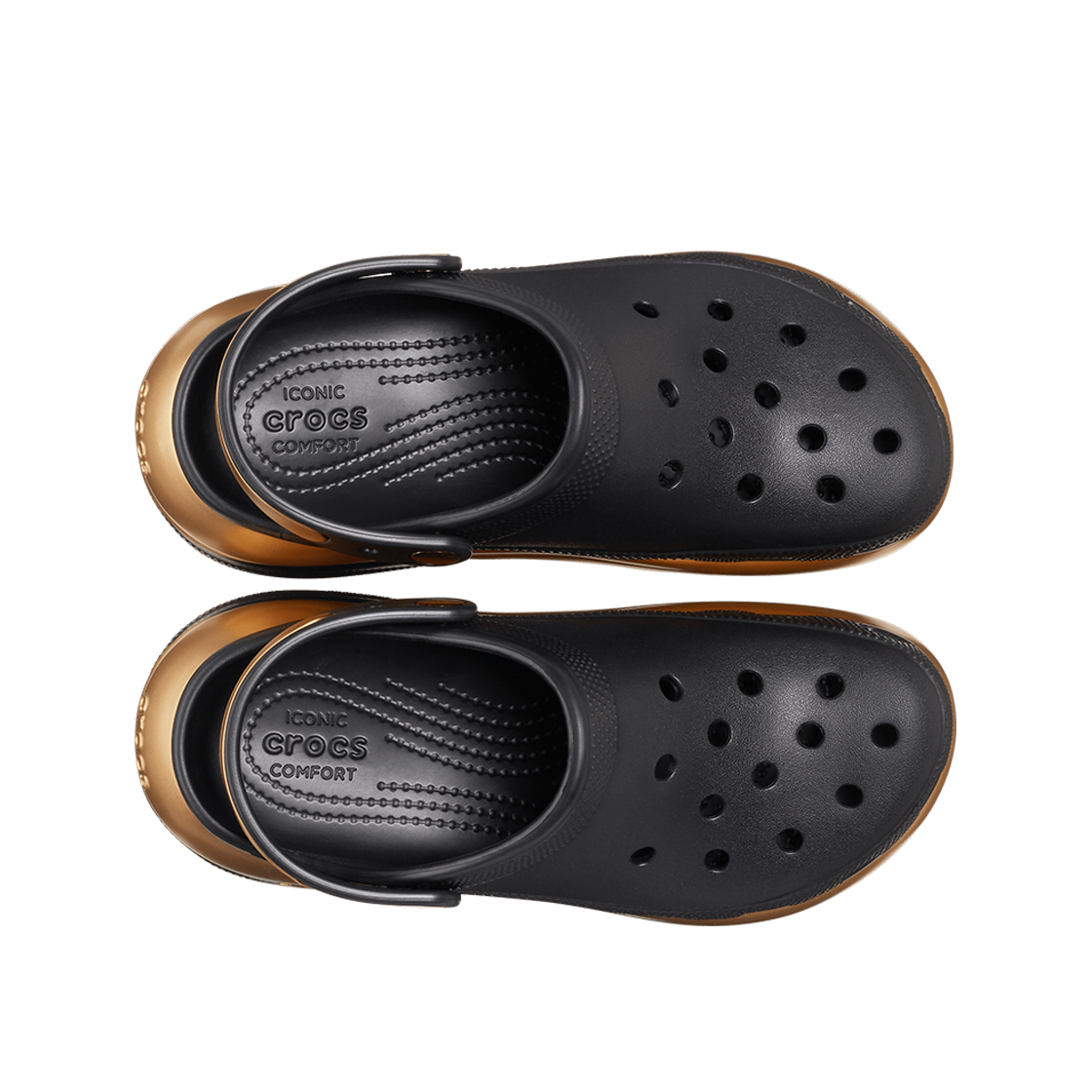 Crocs Mega Crush Metallic Clog Black Gold 상세 이미지 2