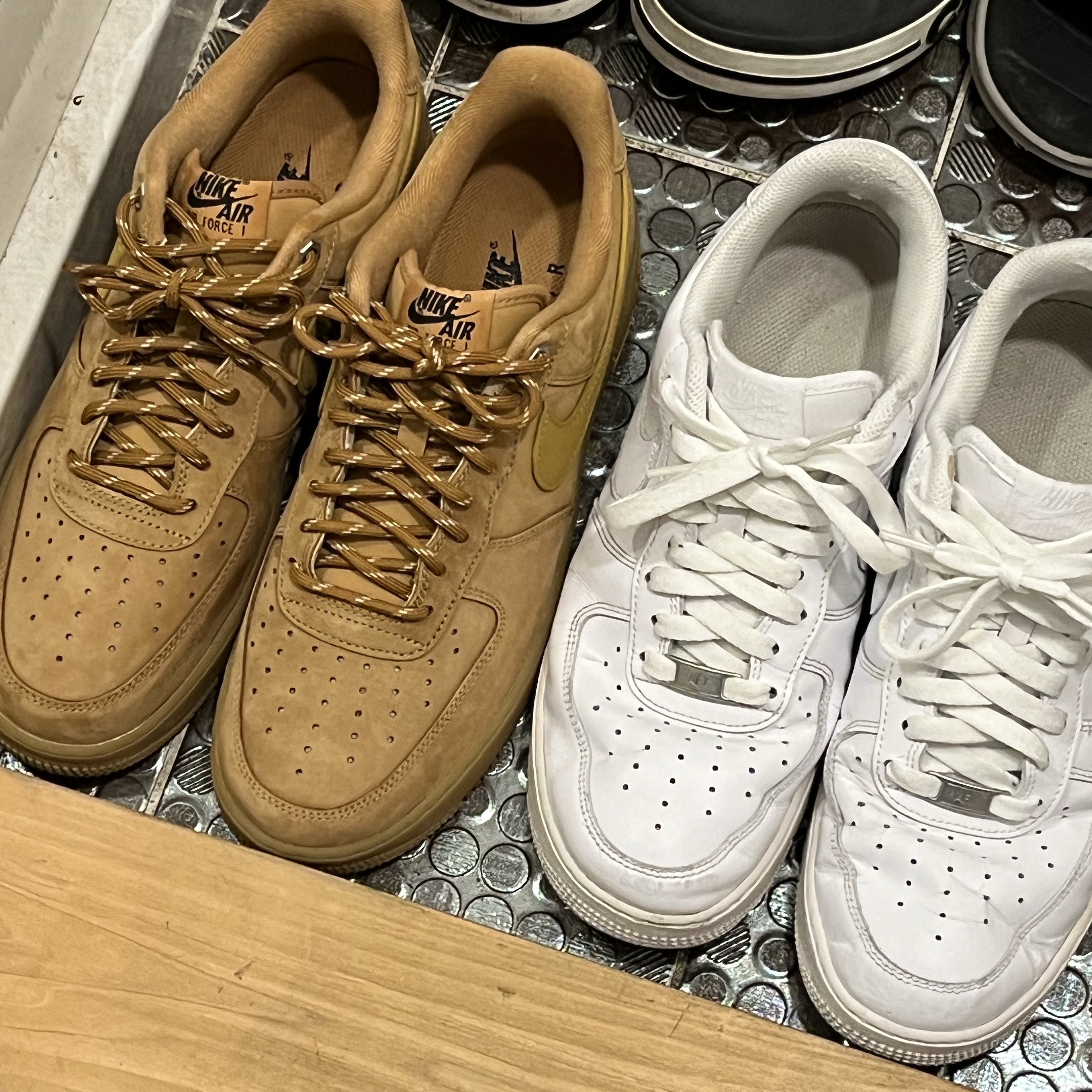 Nike Air Force 1 '07 WB Flax, Nike Air Force 1 '07 Low White 착용 스타일