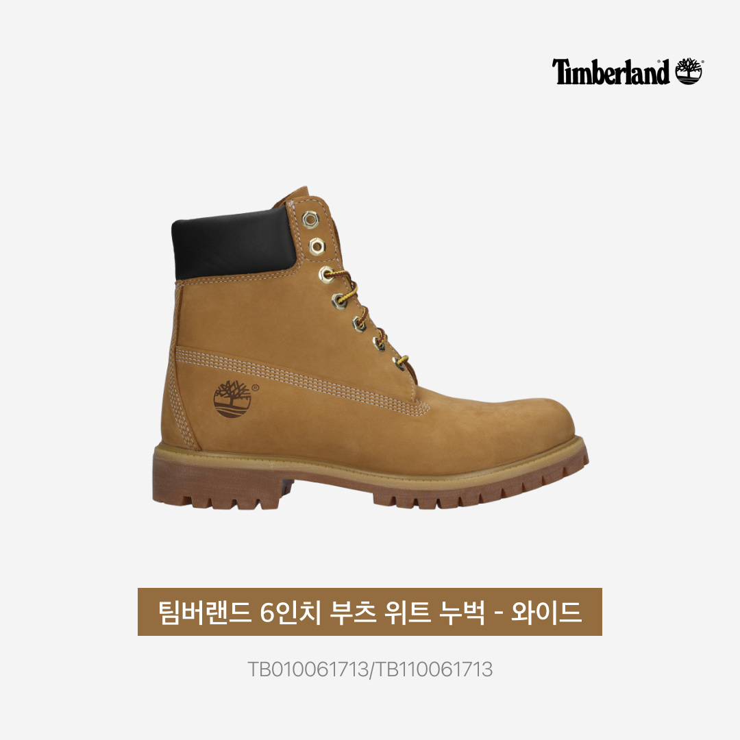 Timberland Premium 6 inch Waterproof Boot Wheat Nubuck - Wide 착용 스타일 - 3