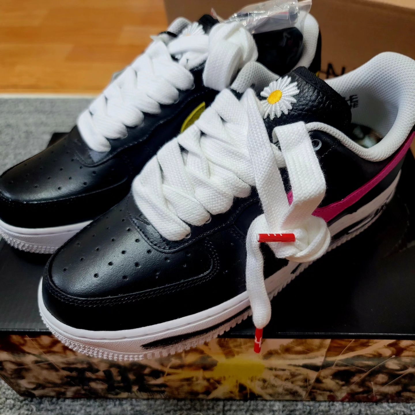 Nike x Peaceminusone Air Force 1 Low Para-Noise 3.0 Black and Multicolor 착용 스타일 - 1
