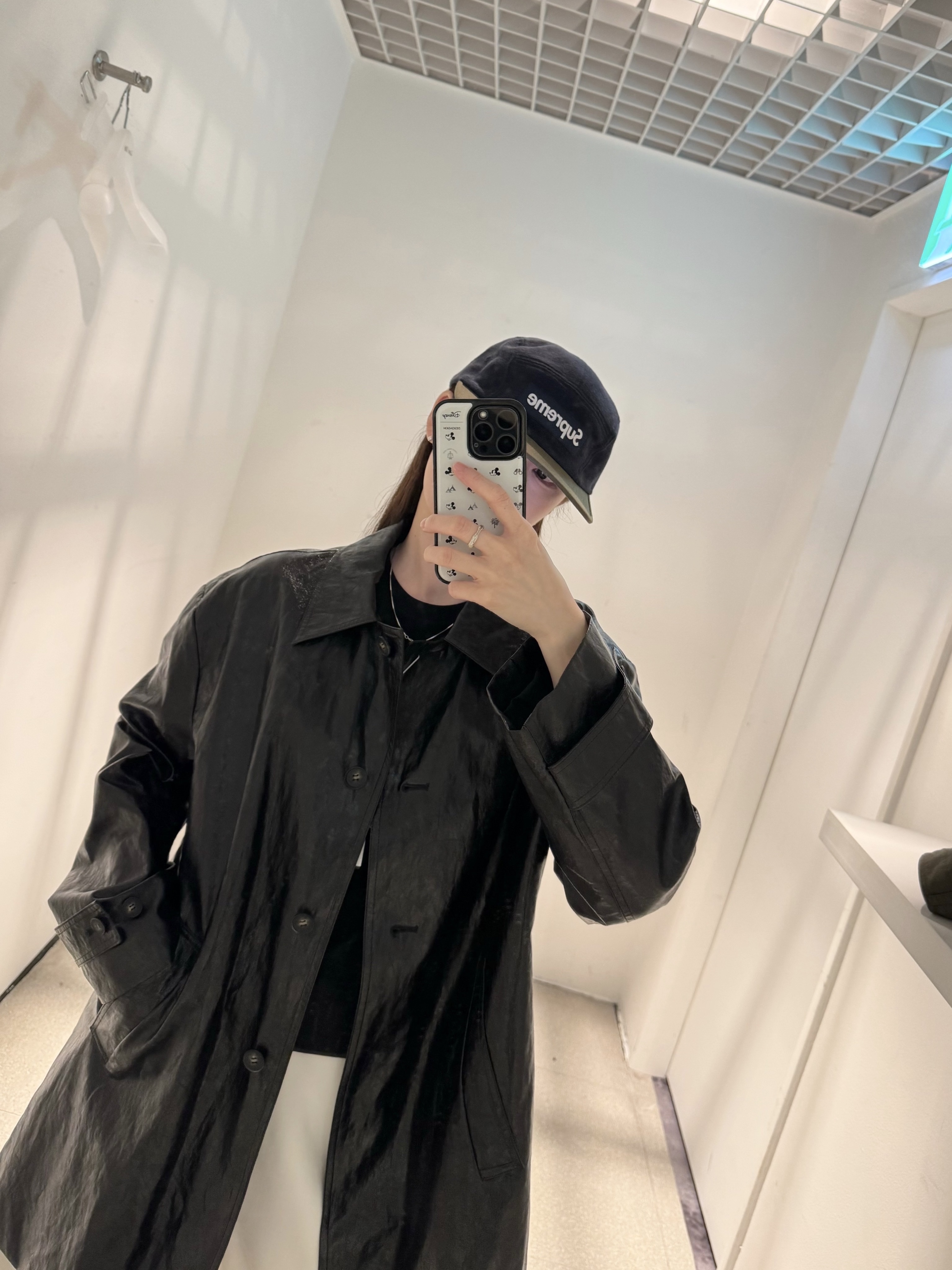 Supreme 2-Tone Camp Cap Navy - 23FW 착용 스타일 - 5