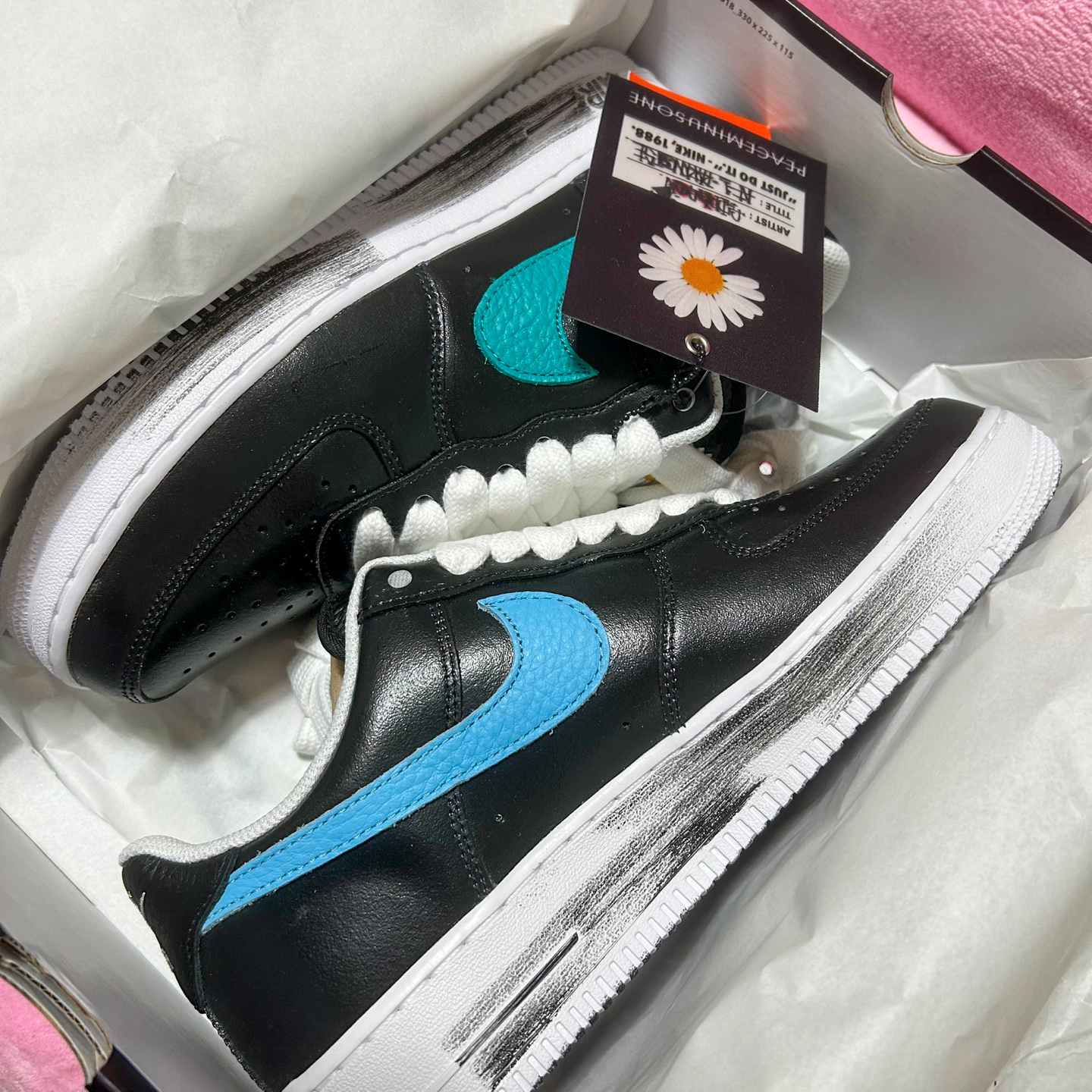 Nike x Peaceminusone Air Force 1 Low Para-Noise 3.0 Black and Multicolor 착용 스타일 - 1