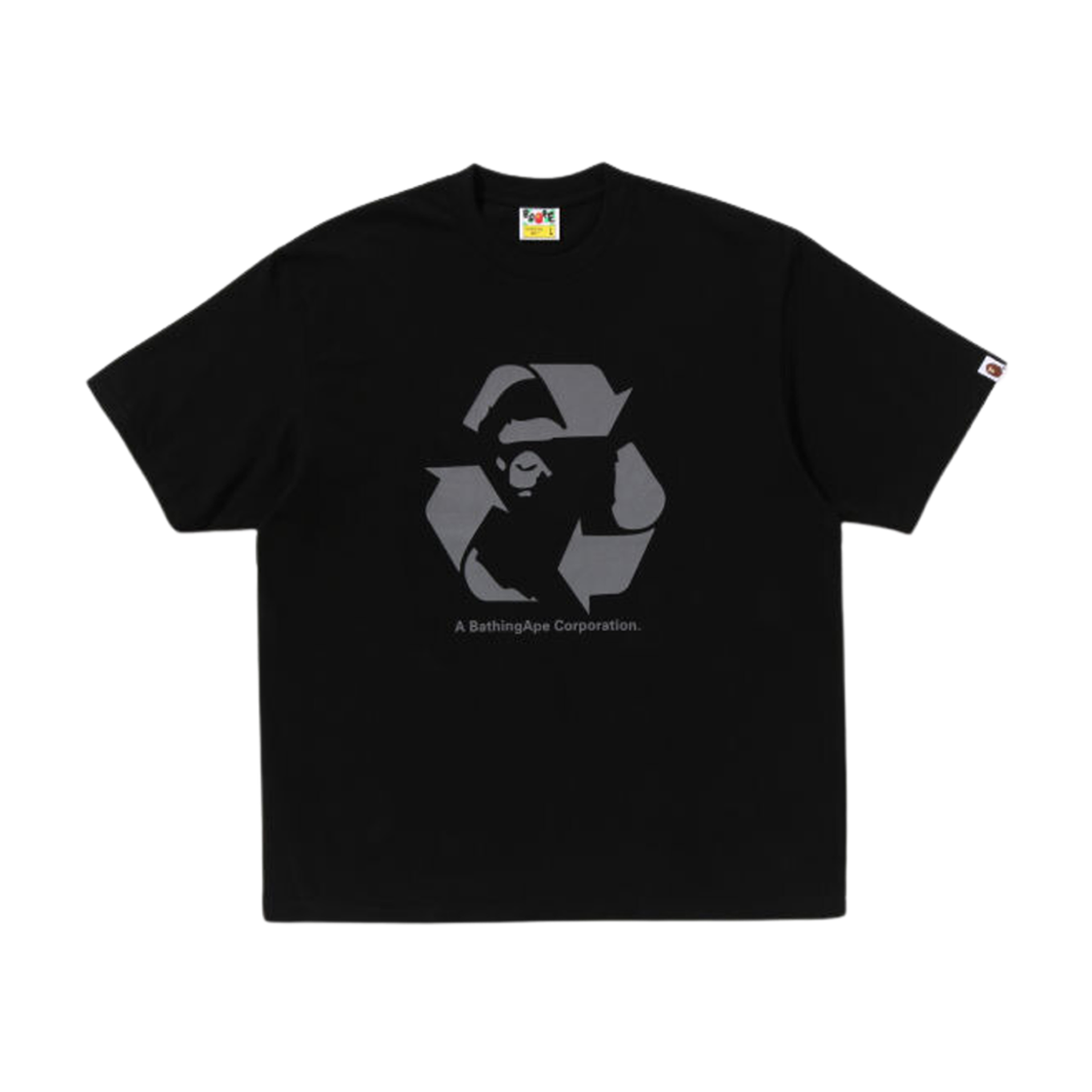 BAPE Recycle Motif Relaxed Fit T-Shirt Black 상세 이미지 1