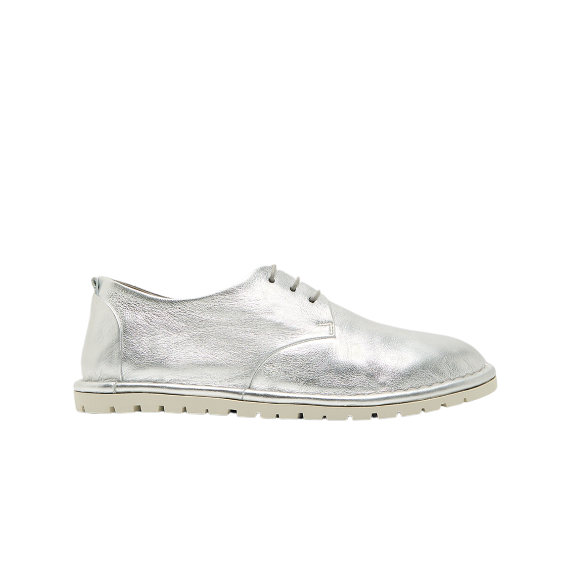 (W) 마르셀 산크리스파 더비 소프트 라미네이티드 레더 실버 포일((W) Marsell Sancrispa Derby Soft Laminated Leather Silver Foil)