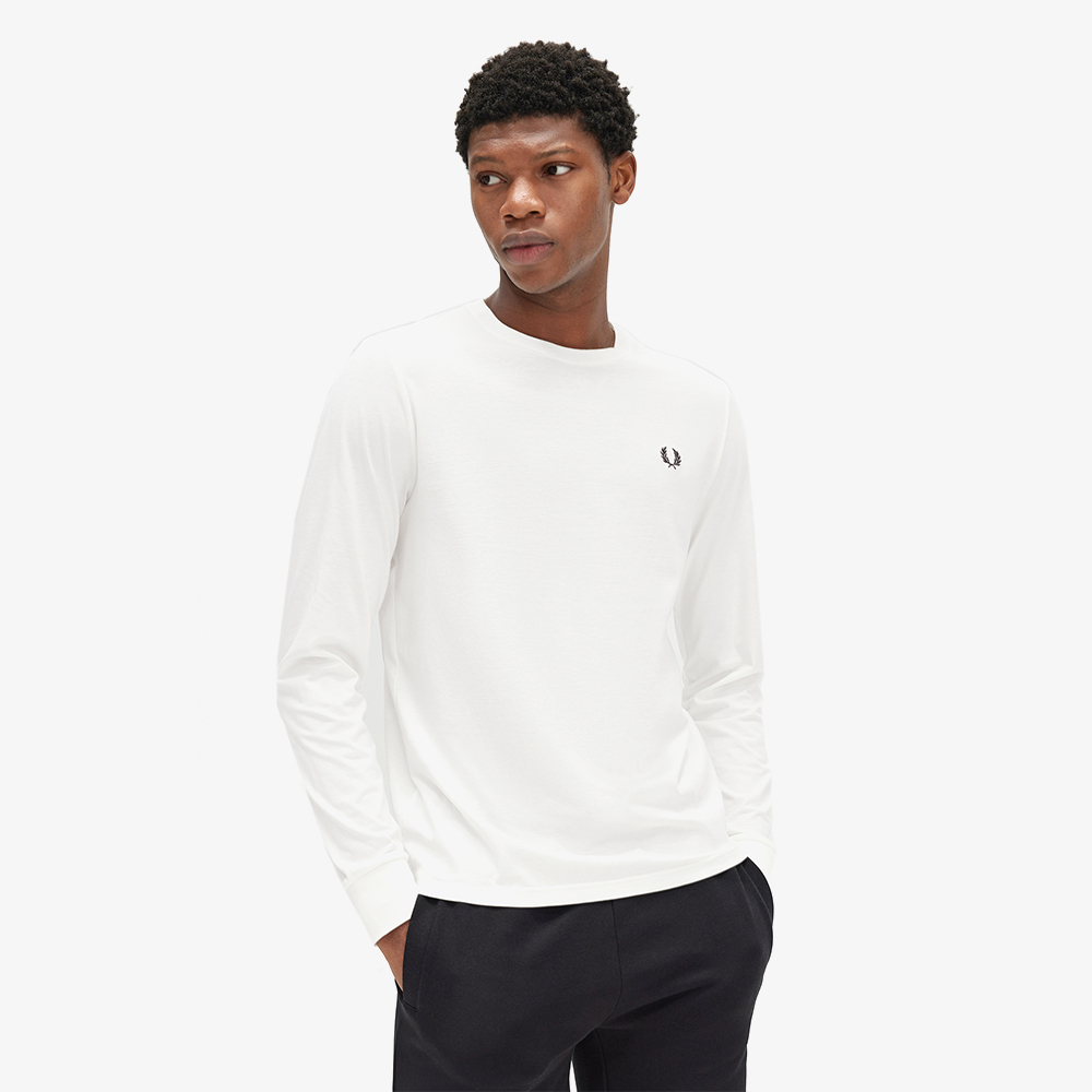 프레드페리 롱 슬리브 크루넥 티셔츠 스노우화이트(Fred Perry L/S Crew Neck T-Shirt Snow White) - 3