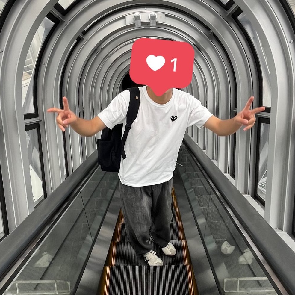 Play Comme des Garcons Black Heart T-Shirt White, Onitsuka Tiger Mexico 66 Birch 착용 스타일
