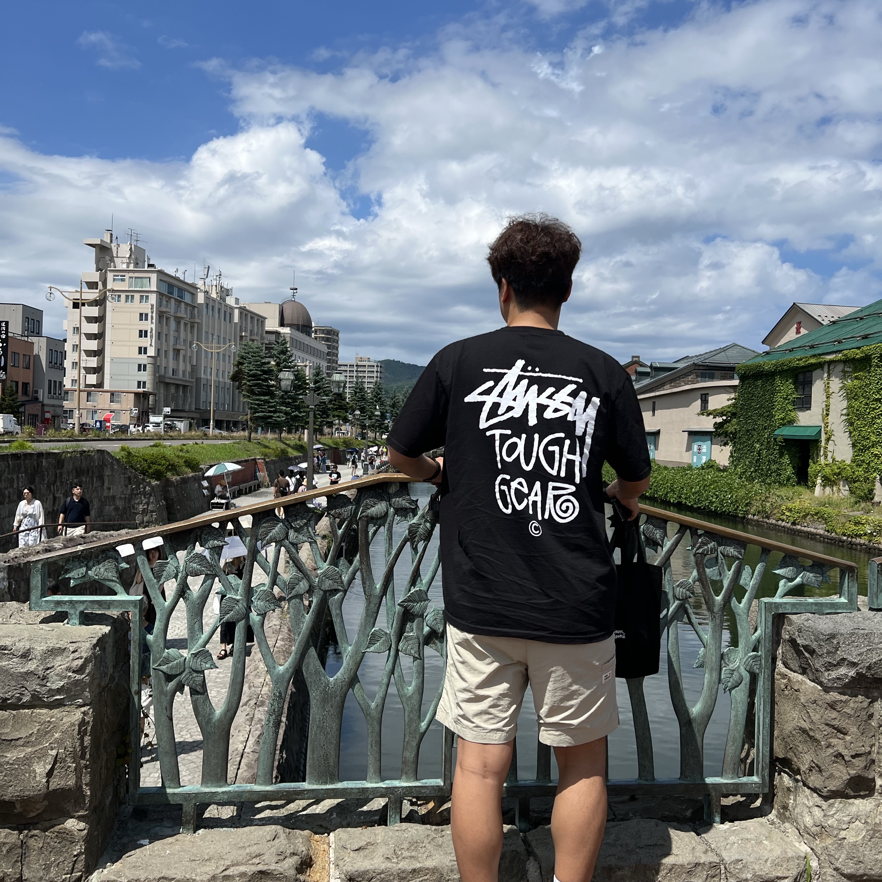 Stussy Tough Gear T-Shirt Black 착용 스타일