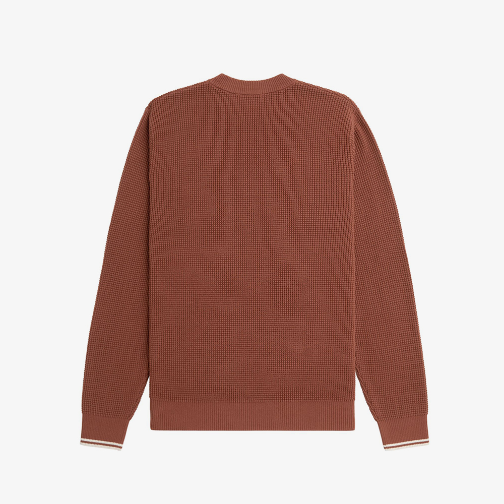 프레드페리 와플 스티치 니트 위스키브라운(Fred Perry Waffle Stitch Knit Whisky Brown) - 6