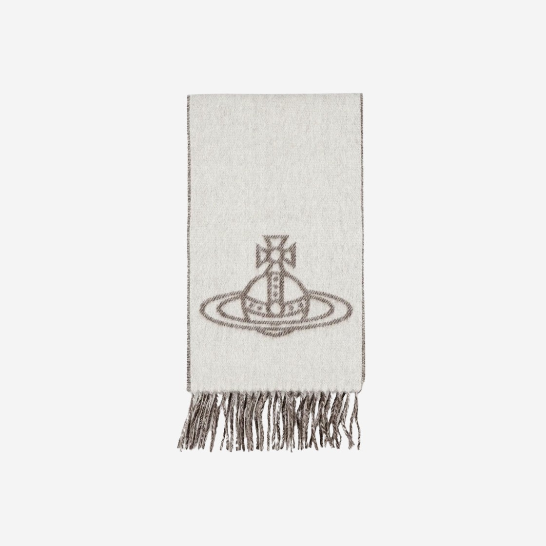 (W) Vivienne Westwood Double Logo Scarf Off White 상세 이미지 1