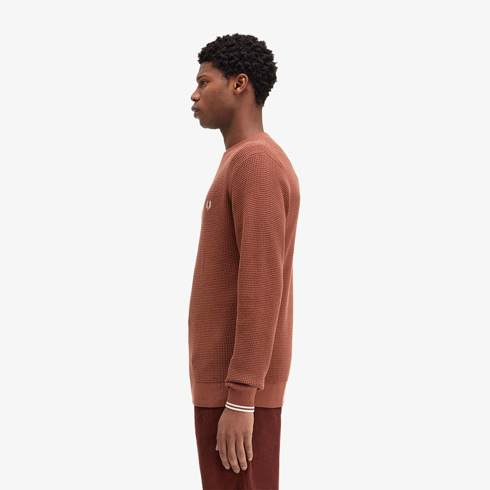 프레드페리 와플 스티치 니트 위스키브라운(Fred Perry Waffle Stitch Knit Whisky Brown) - 2