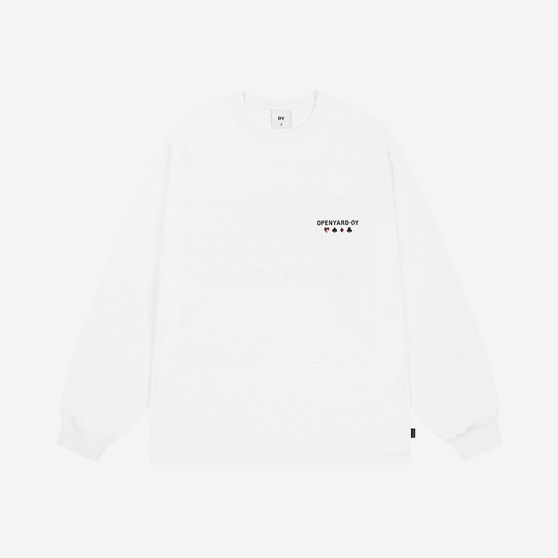★OY★TRUMP CARD LONG SLEEVE - WHITE★正規品/韓国直送料込 OY/オーワイ』 TRUMP CARD LONG SLEEVE/トランプカード長袖