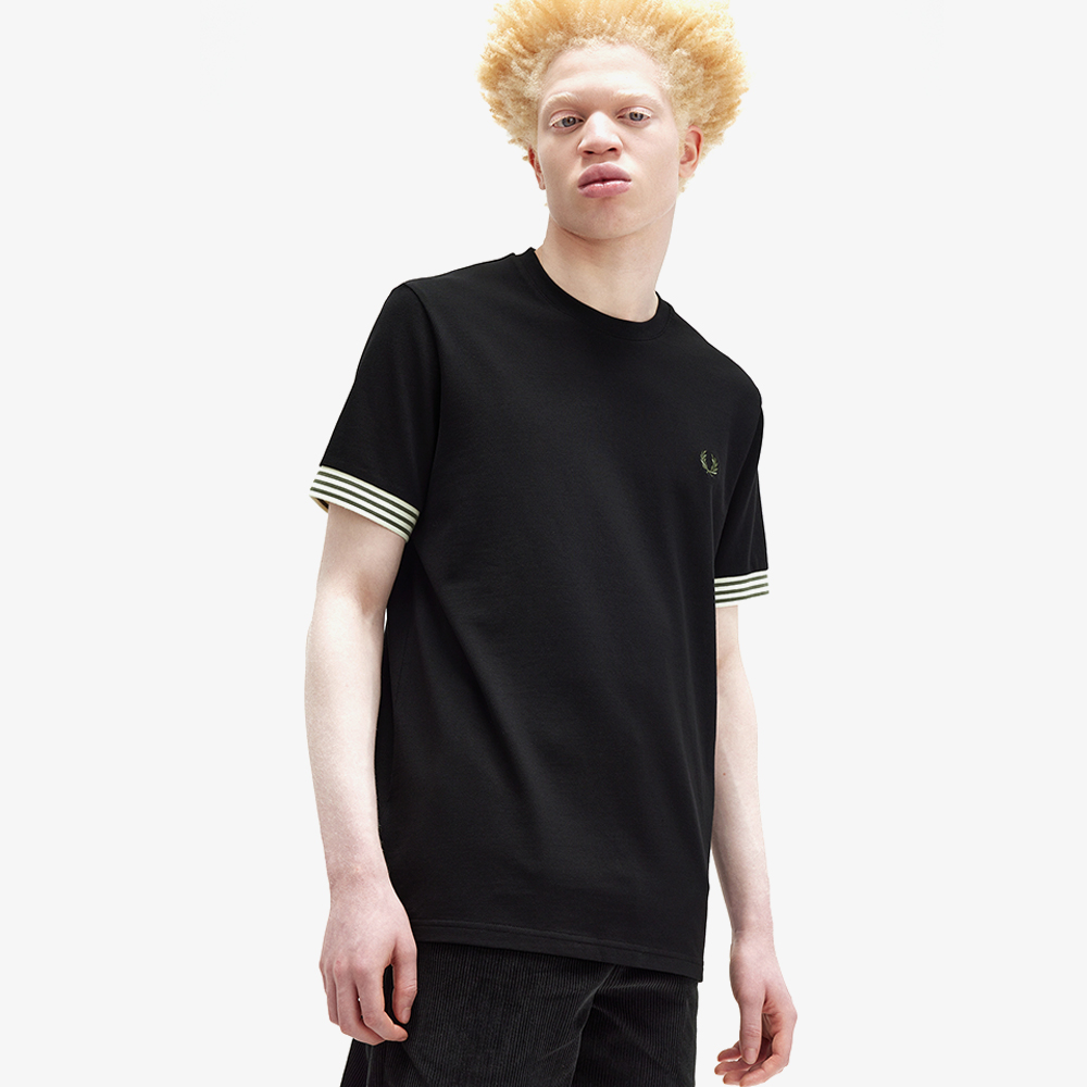 프레드페리 스트라이프 커프 티셔츠 블랙(Fred Perry Striped Cuff T-Shirt Black) - 3