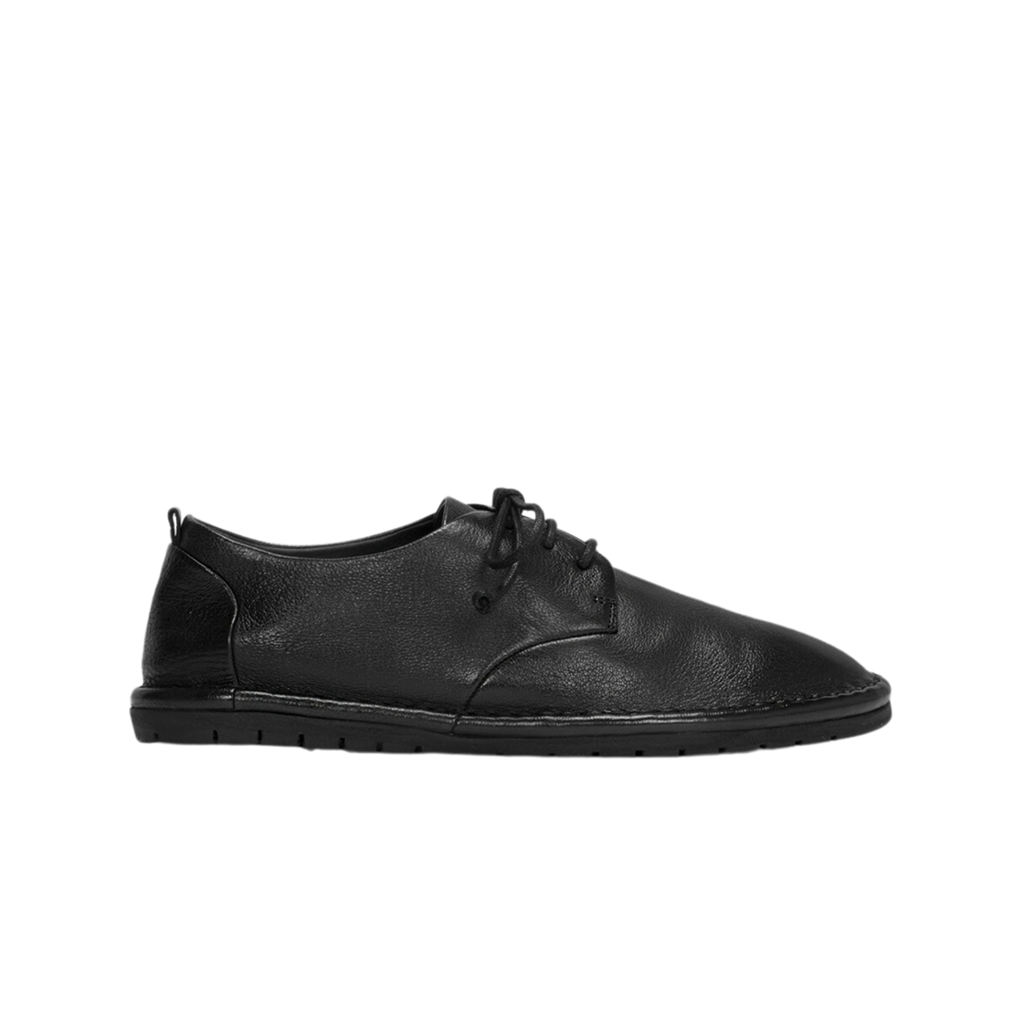 (W) 마르셀 산크리스파 더비 페블드 레더 블랙((W) Marsell Sancrispa Derby Pebbled Leather Black)