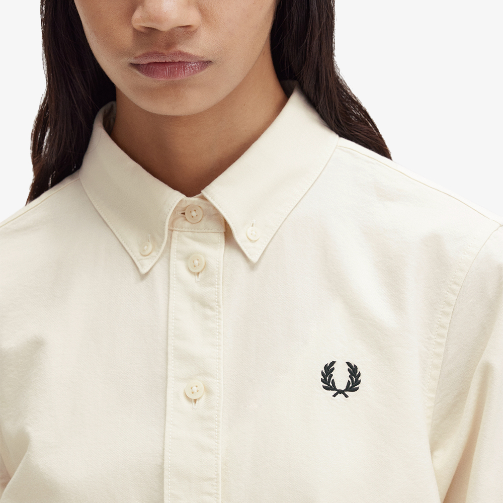 프레드페리 우먼스 버튼다운 셔츠 에크루(Fred Perry Womens Button-Down Shirt Ecru) - 3