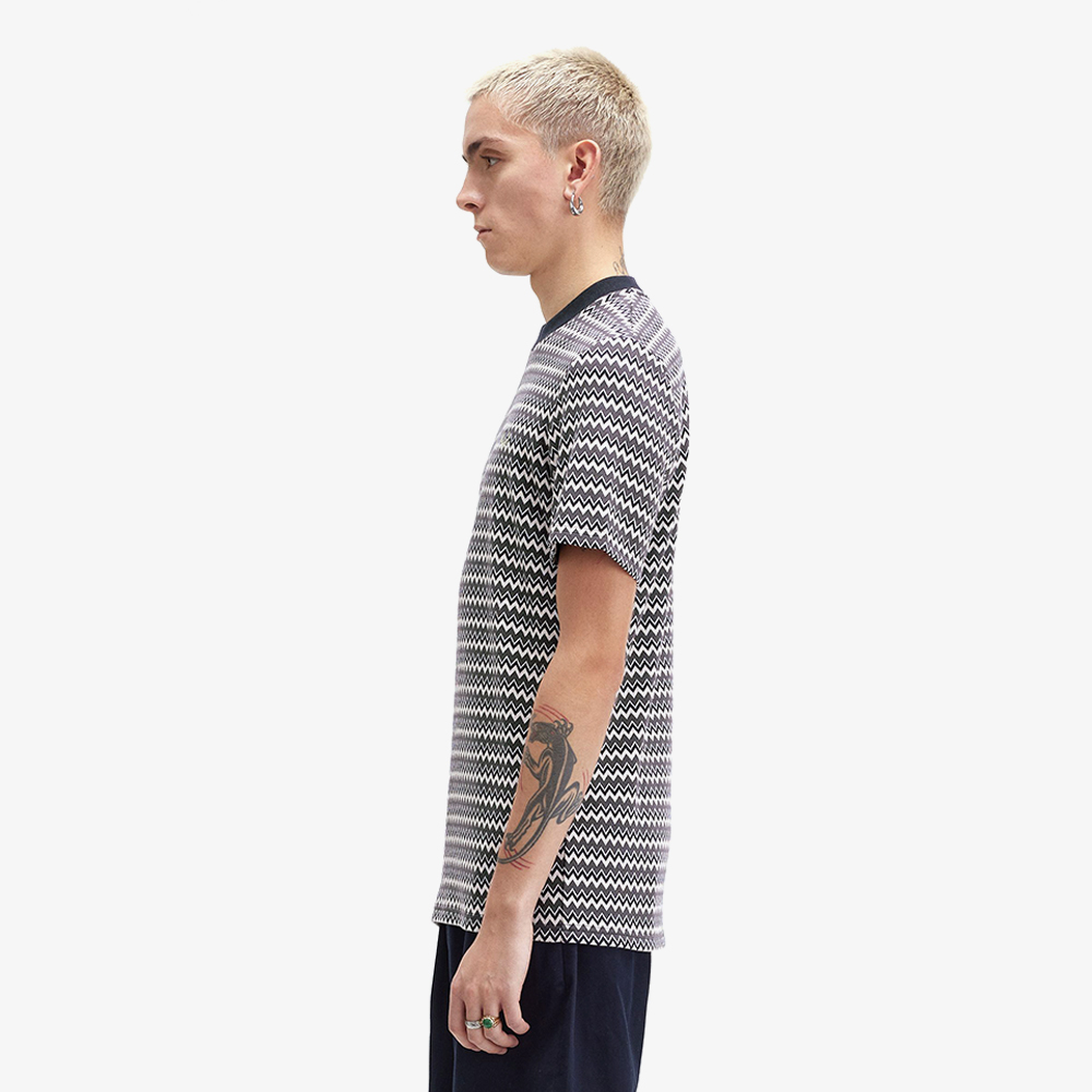 프레드페리 자카드 티셔츠 네이비(Fred Perry Jacquard T-Shirt Navy) - 2