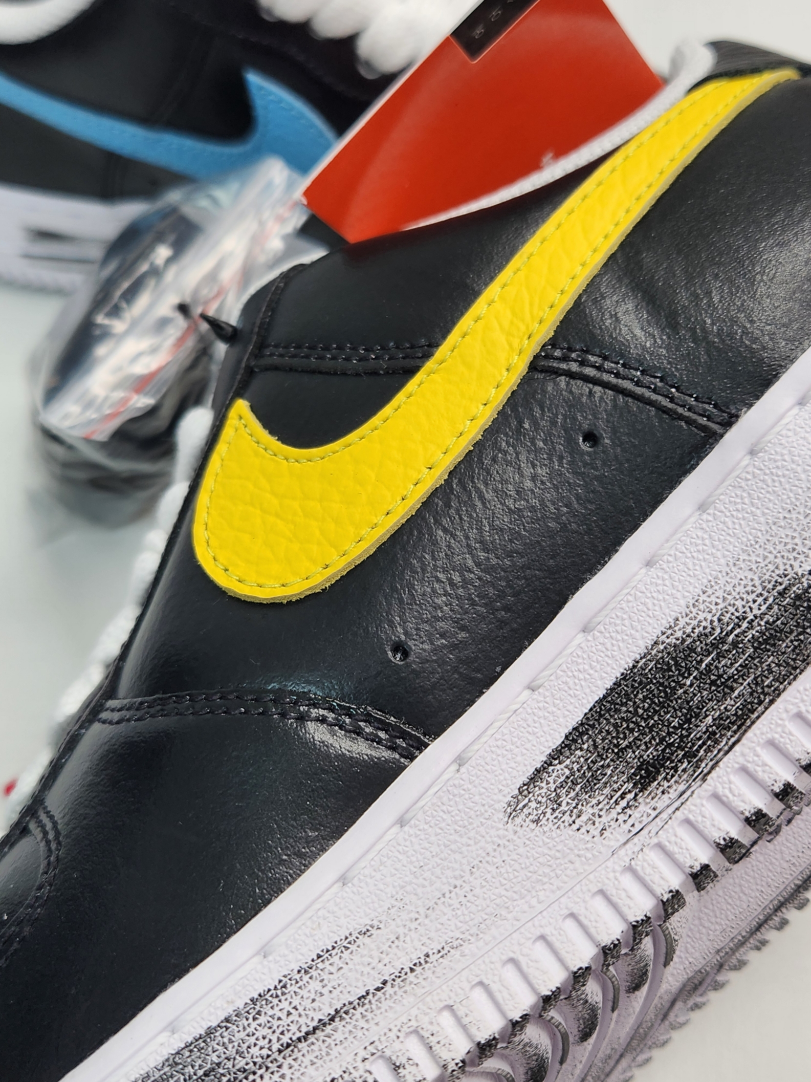 Nike x Peaceminusone Air Force 1 Low Para-Noise 3.0 Black and Multicolor 착용 스타일 - 2