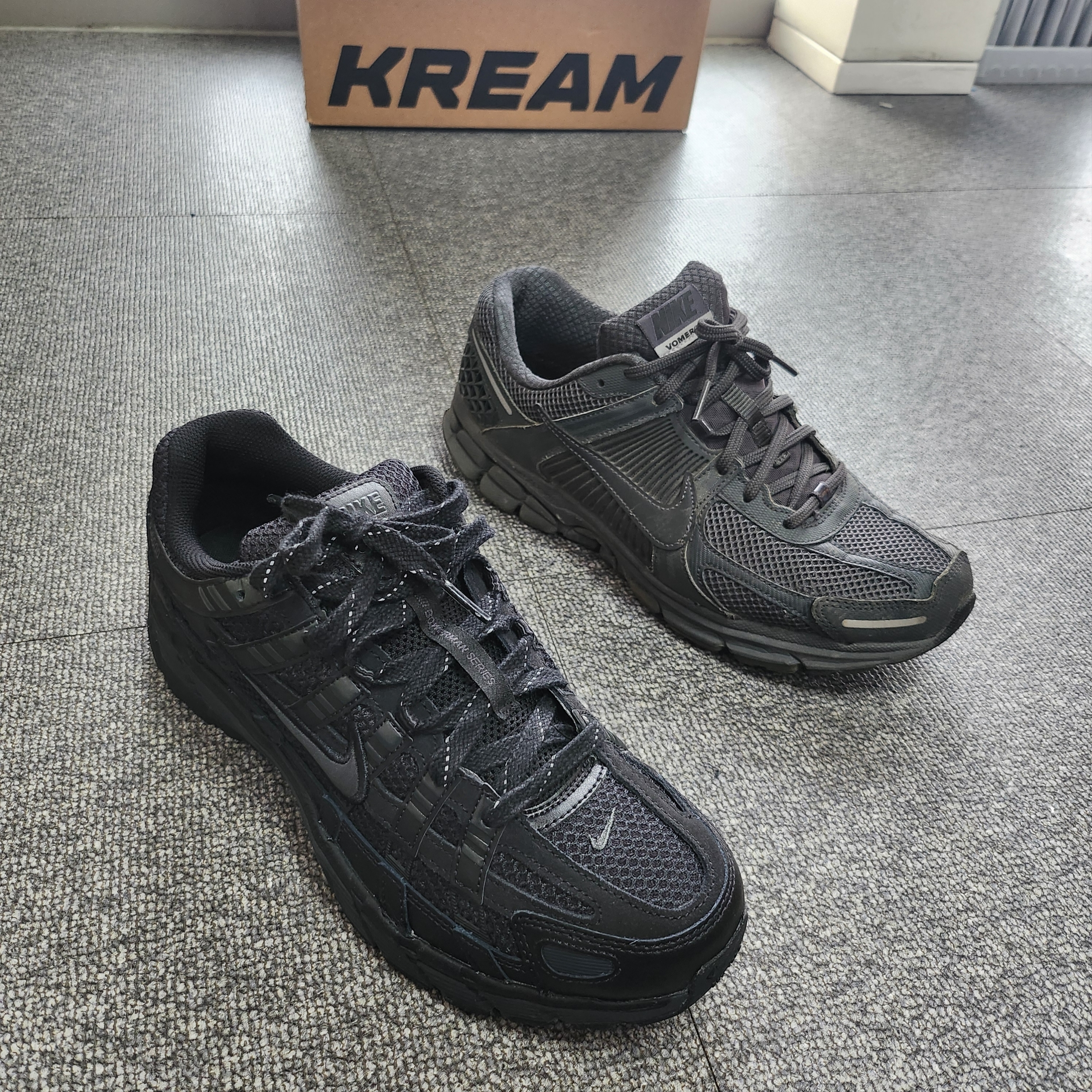 Nike Zoom Vomero 5 SP Anthracite 2023, Nike P-6000 PRM Triple Black 착용 스타일