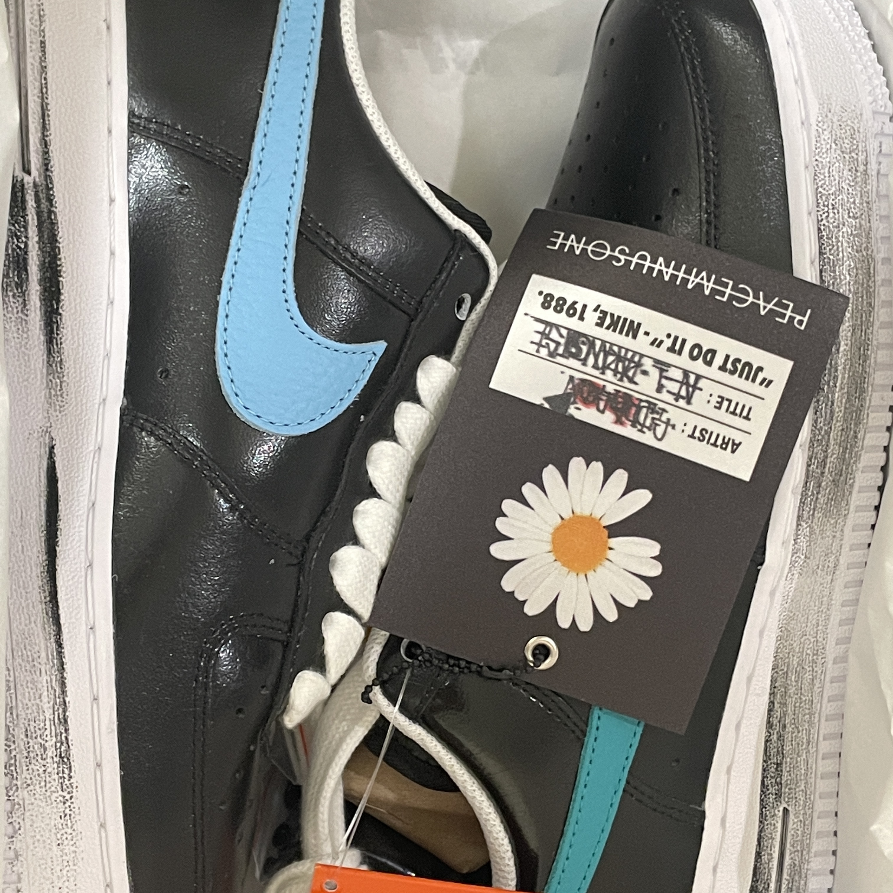 Nike x Peaceminusone Air Force 1 Low Para-Noise 3.0 Black and Multicolor 착용 스타일 - 3