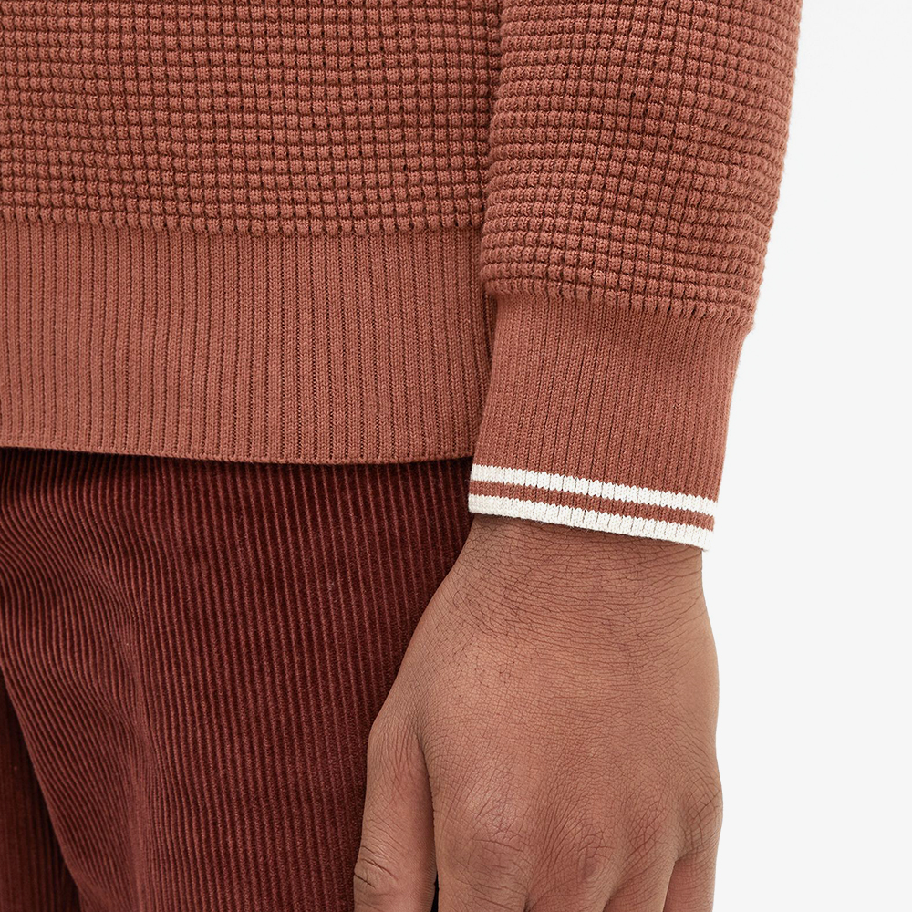프레드페리 와플 스티치 니트 위스키브라운(Fred Perry Waffle Stitch Knit Whisky Brown) - 4