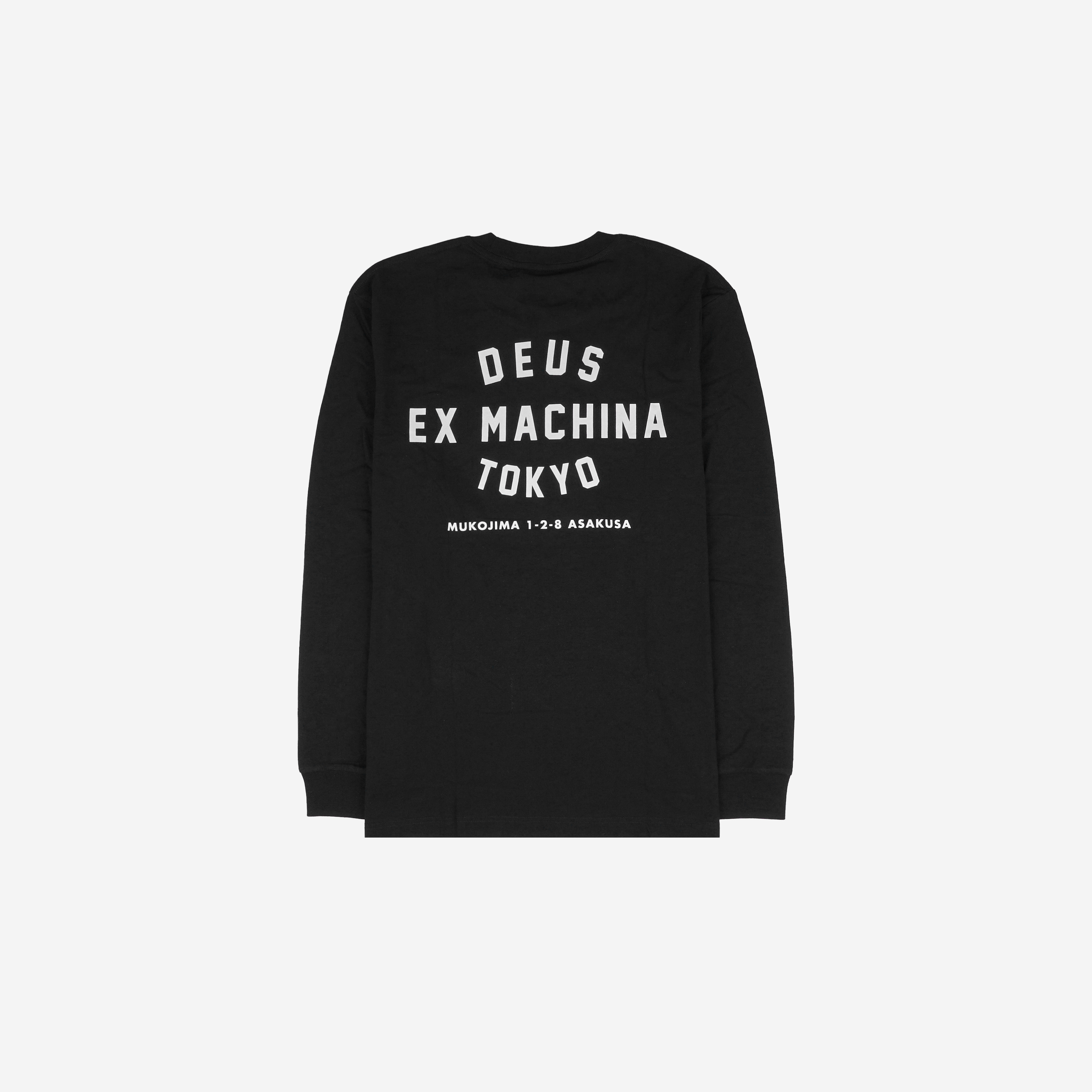 Deus Ex Machina Tokyo Asakusa Address Long Sleeve T-Shirt Black