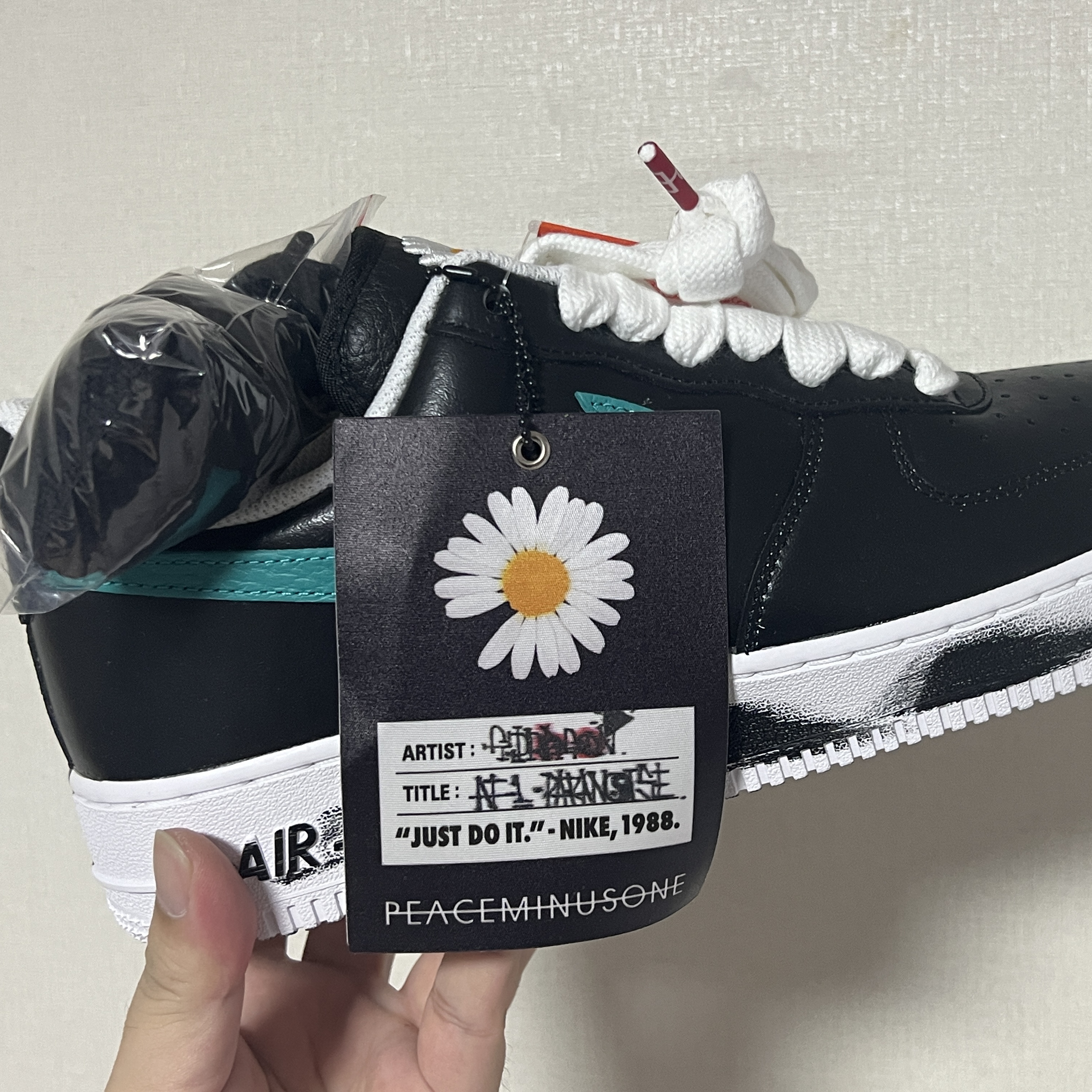 Nike x Peaceminusone Air Force 1 Low Para-Noise 3.0 Black and Multicolor 착용 스타일