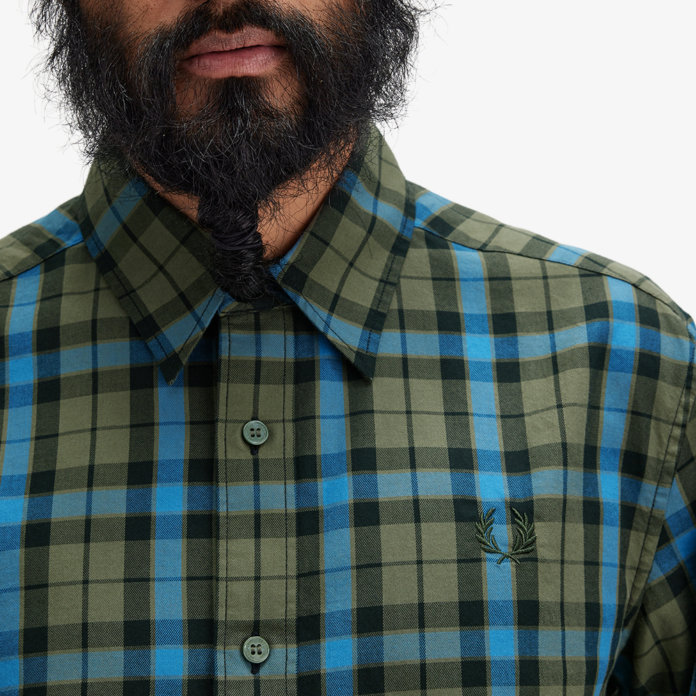 프레드페리 타탄 트윌 셔츠 로렐리스그린(Fred Perry Tartan Twill Shirt Laurel Wreath Green) - 3